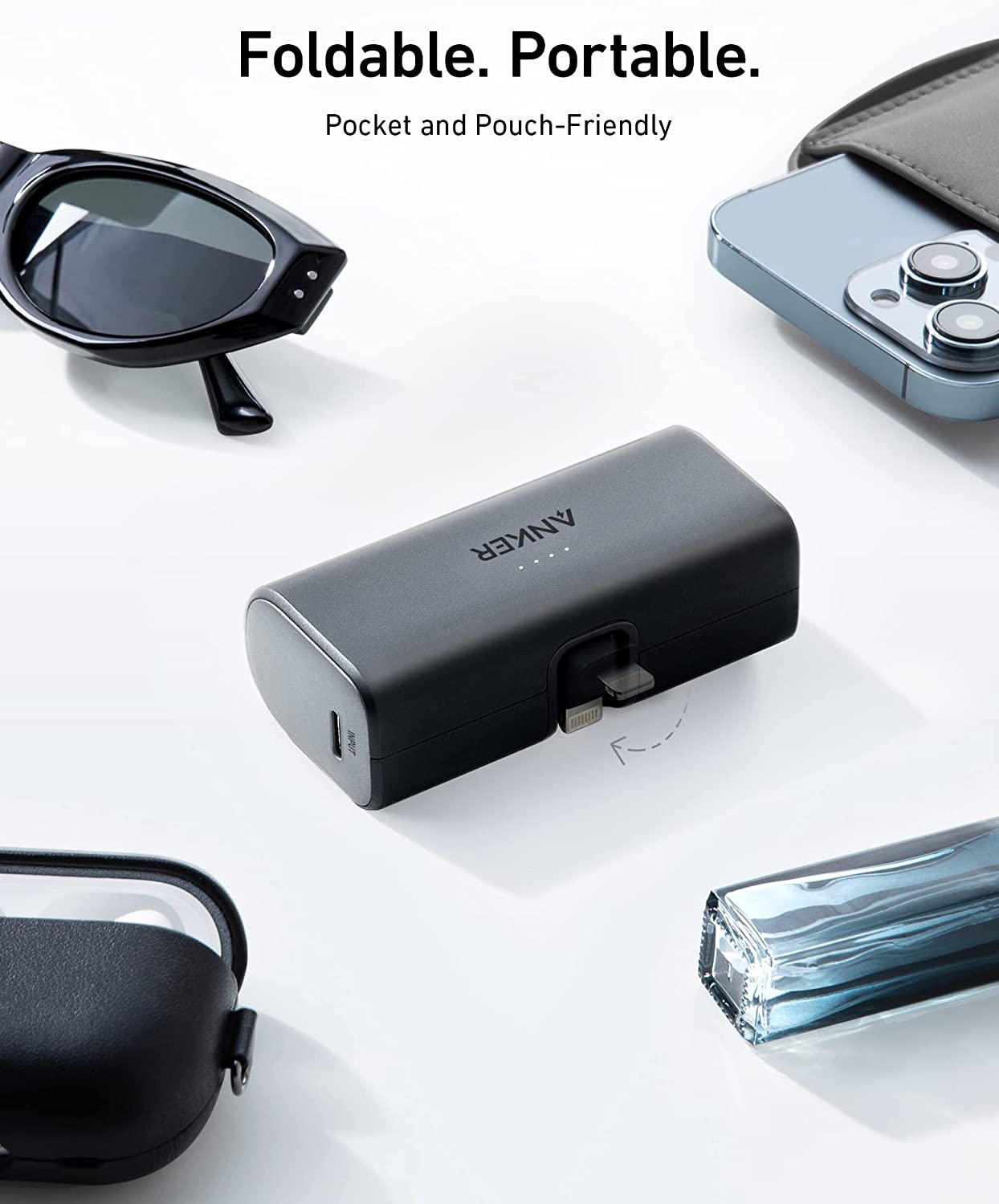 Nano Power Bank (12W, Built-In Lightning Connector)-boa P0