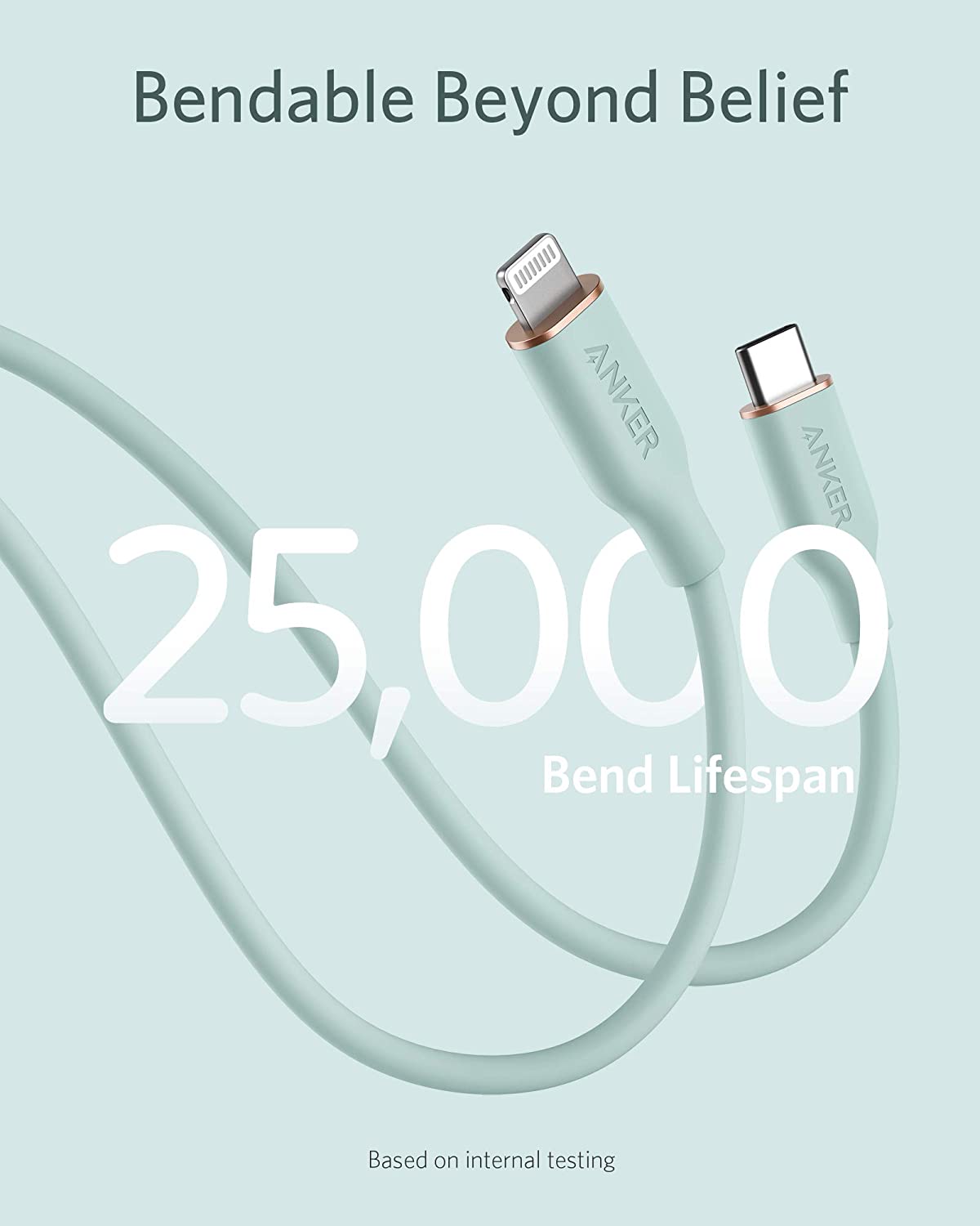 641 USB-C to Lightning Cable (Flow, 3 ft Silicone) Q6