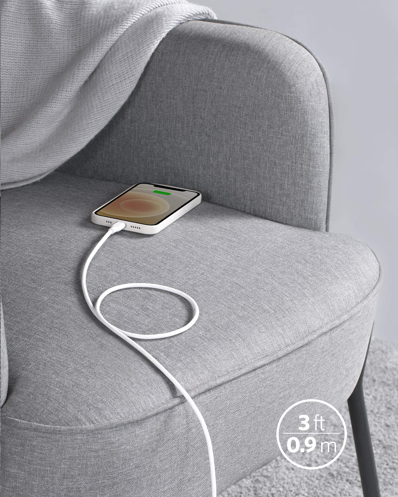 Refurbished 641 USB-C to Lightning Cable (Flow, Silicone) S4