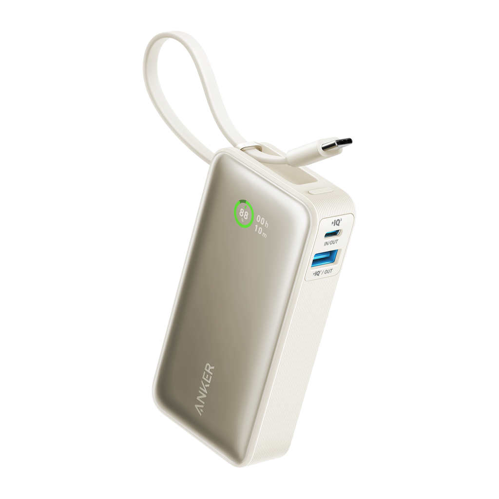 Nano Power Bank (30W, Built-In USB-C Cable) T7