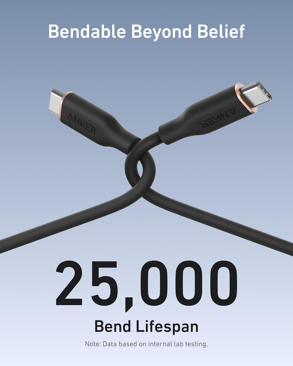 643 USB-C to USB-C Cable (Flow, Silicone, 240W, 2-Pack, Midnight Black) M0