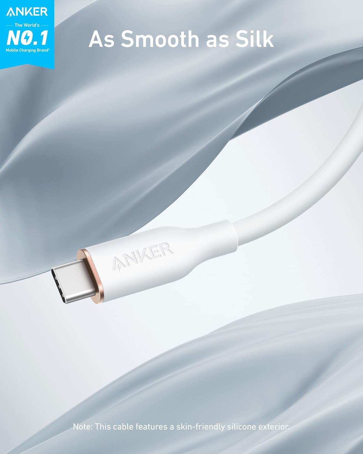 643 USB-C to USB-C Cable (Flow, Silicone, 240W, 2-Pack, Midnight Black) B9