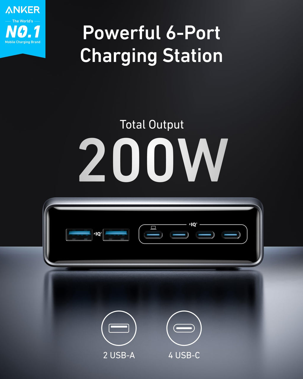 Prime Charger (200W, 6 Ports, GaN) and Prime USB-C to USB-C Cable 240W J8