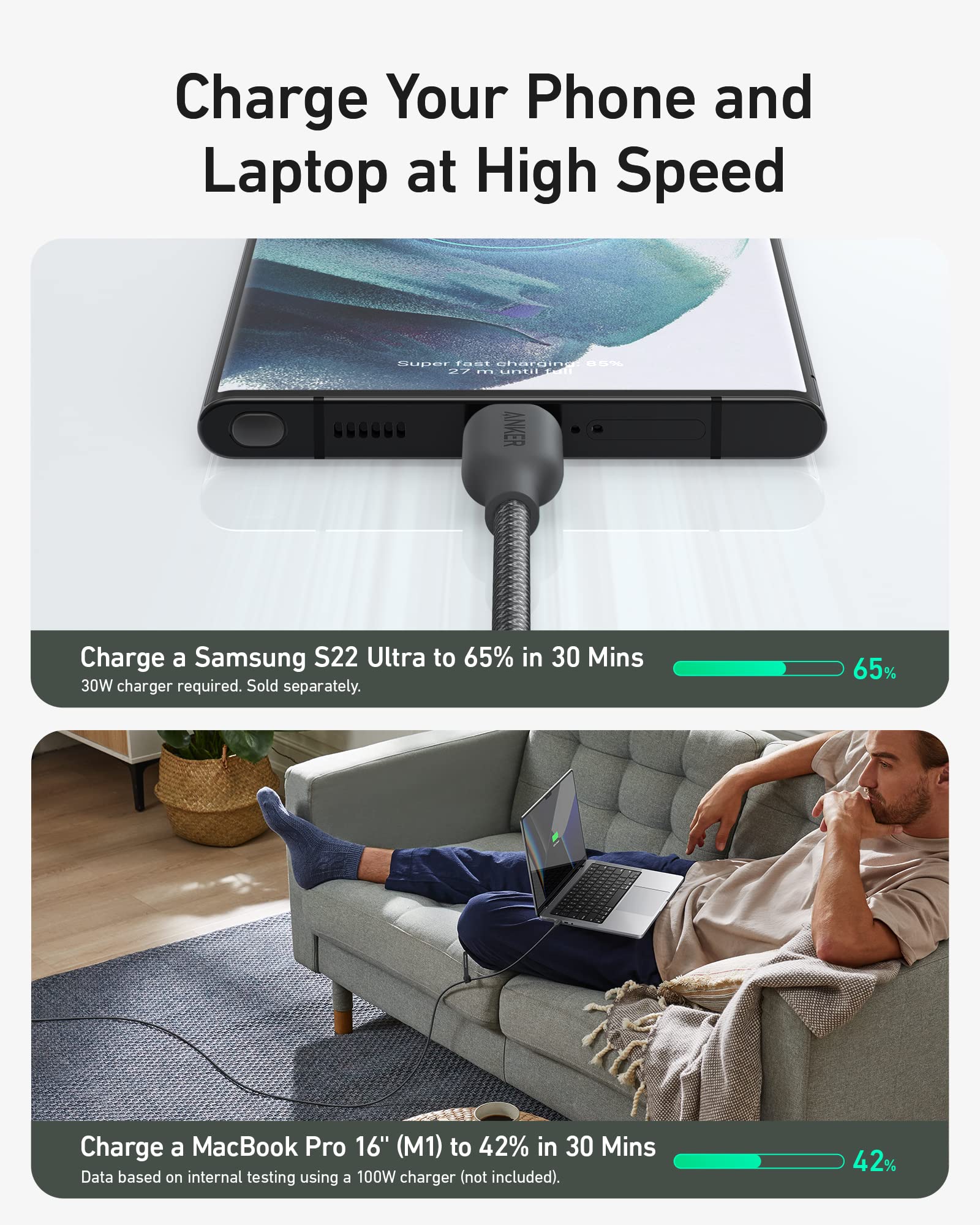 543 USB C to USB C Cable (240W, 10 ft) D1