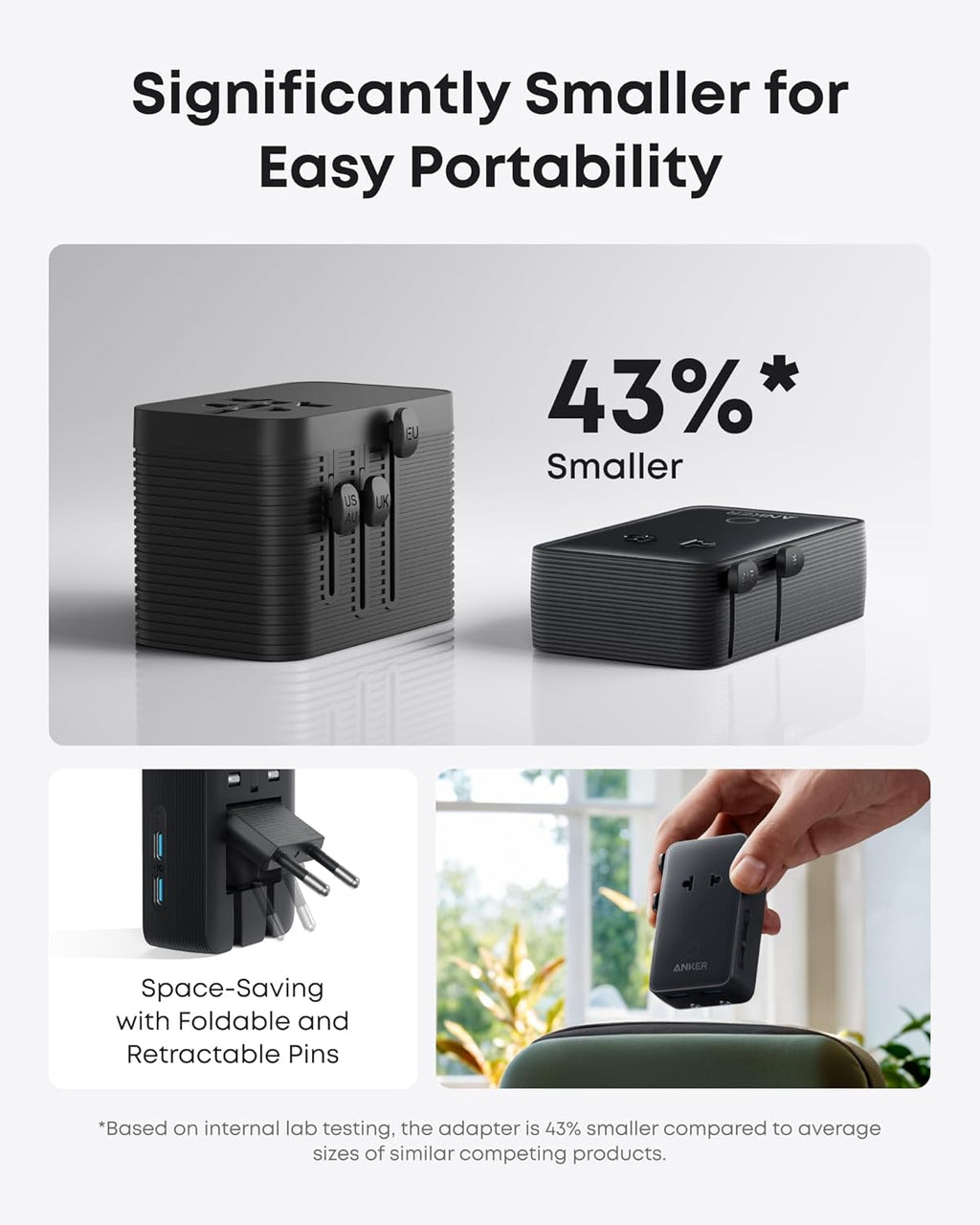 Laptop Power Bank (25K, 165W, Built-In and Retractable Cables) Y4