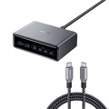 Prime Charger (200W, 6 Ports, GaN) and Prime USB-C to USB-C Cable 240W J8