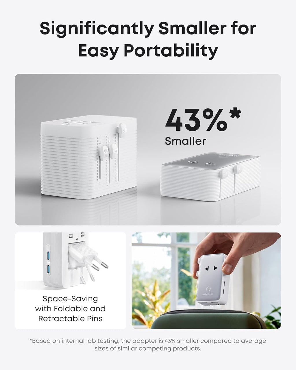 MagGo Wireless Charging Station (Foldable 3-in-1) and Nano Travel Adapter (5-in-1, 20W, 1-Pack) V2