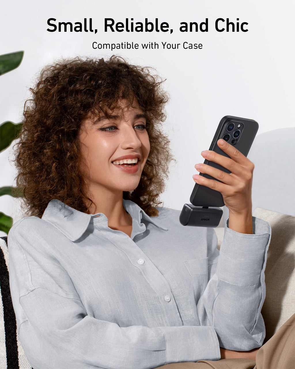Refurbished Nano Power Bank (22.5W, Built-In USB-C Connector) W8
