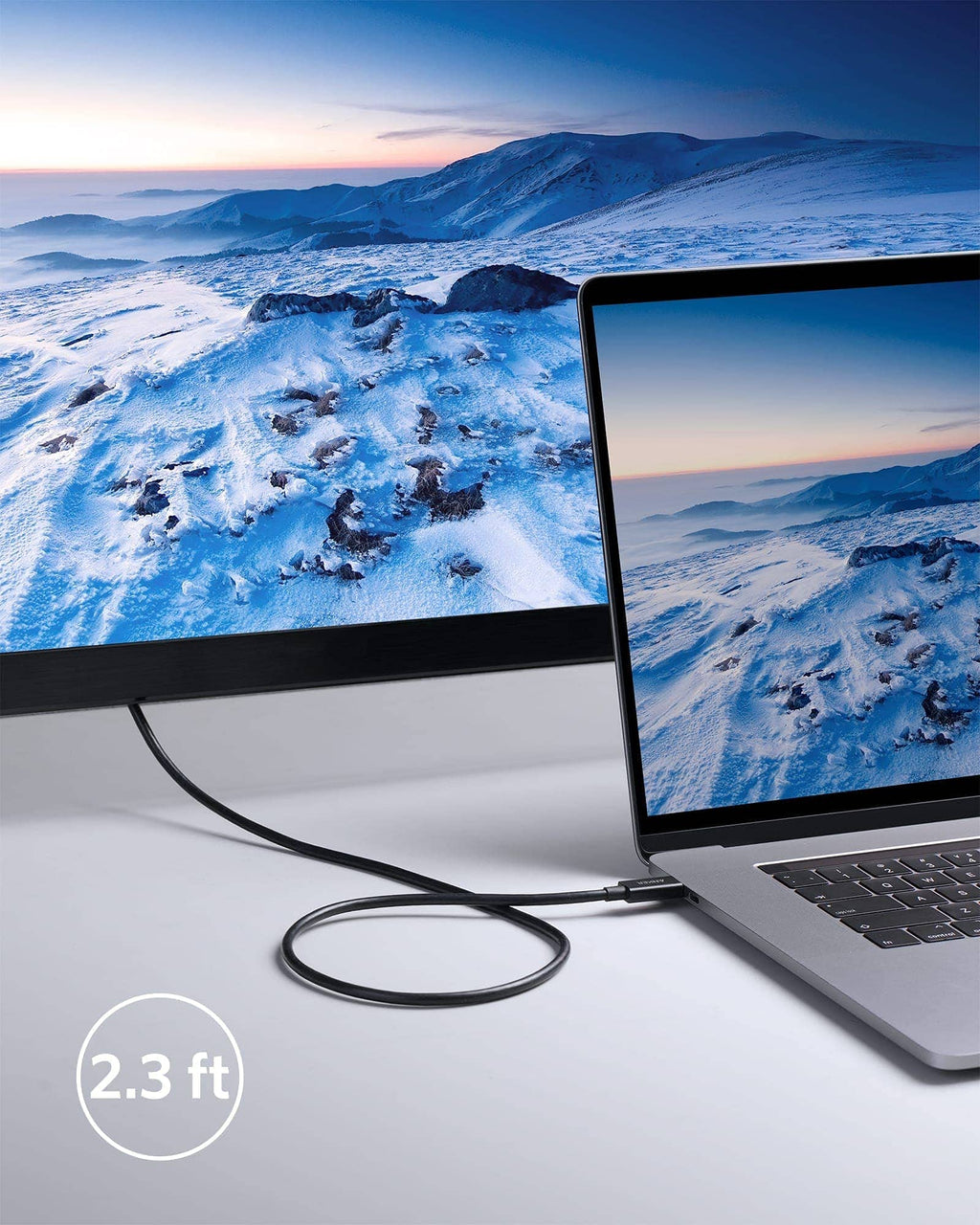 Refurbished USB-C to USB-C Thunderbolt 4 100W Cable (2.3 ft) M3