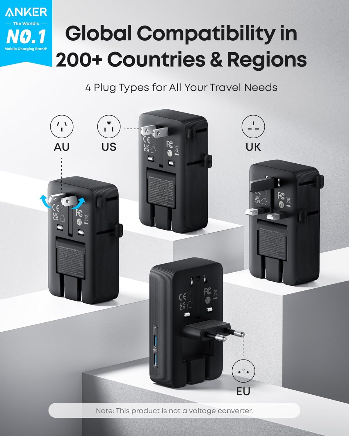 Nano Travel Adapter (5-in-1, 20W, 2-Pack) Z6
