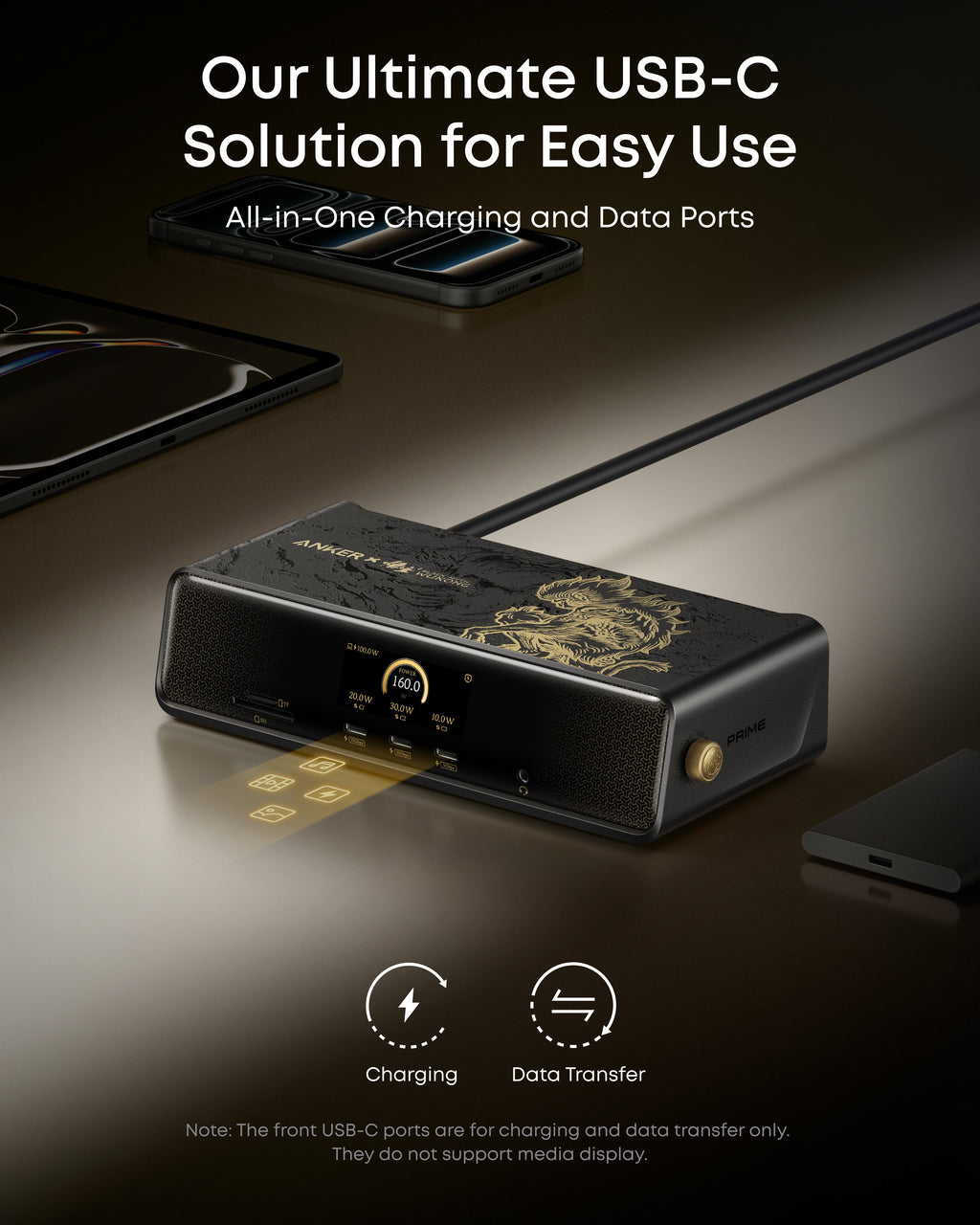 Black Myth: Wukong Edition Prime Docking Station (14-in-1, Triple Display, DisplayLink) with DL7400 E0
