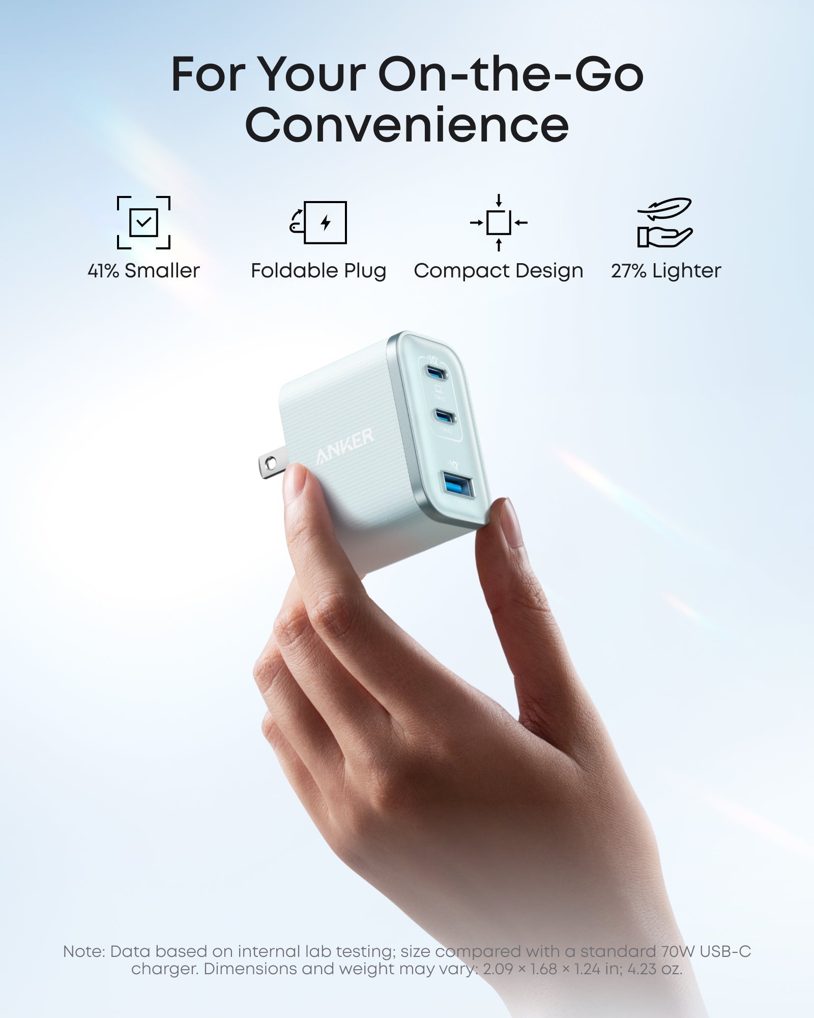 Nano Charger (70W, 3 Ports) J5