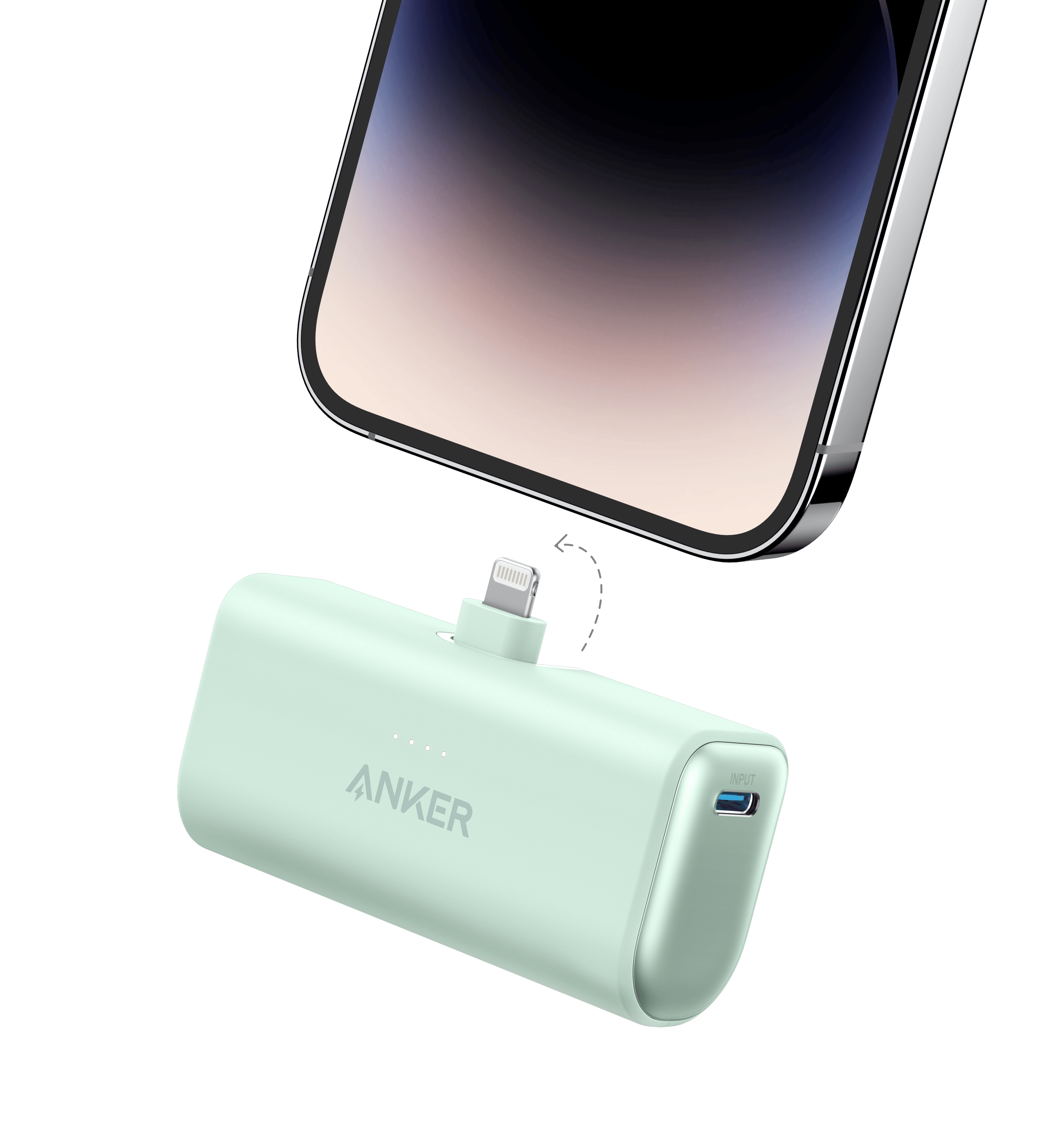 Nano Power Bank (12W, Built-In Lightning Connector) K7