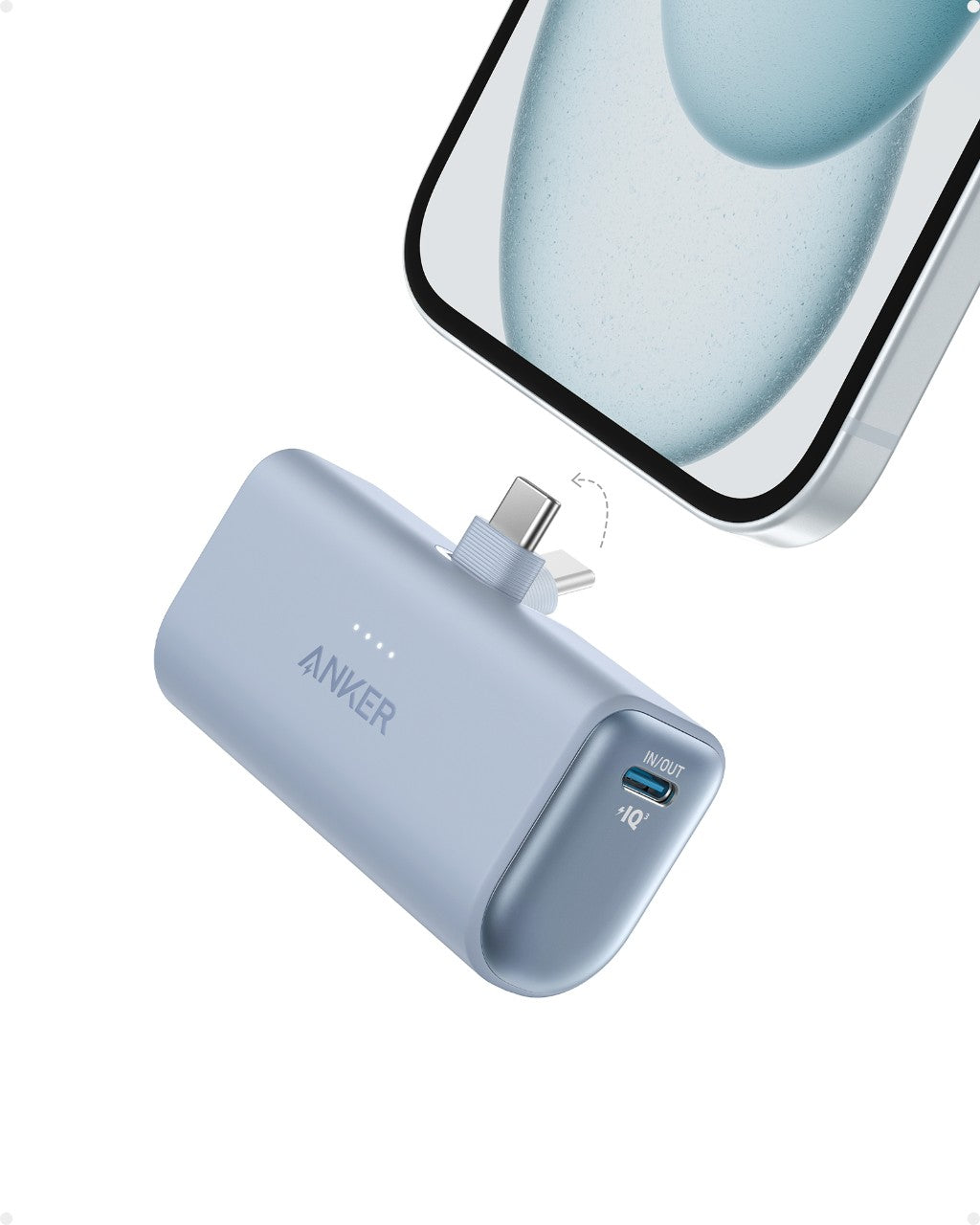 Refurbished Nano Power Bank (22.5W, Built-In USB-C Connector) W8