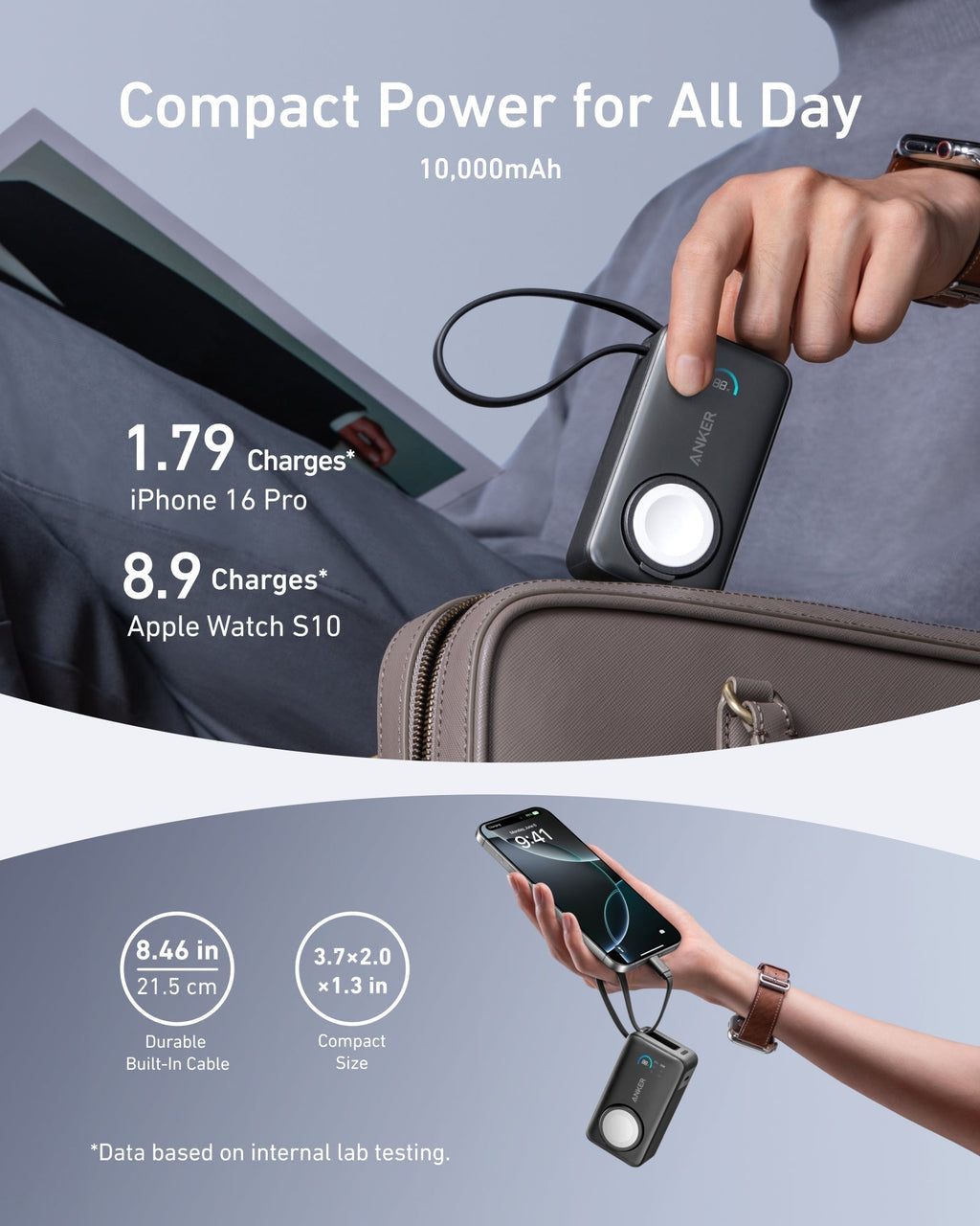 MagGo Power Bank (10K, 35W, For Apple Watch) H1