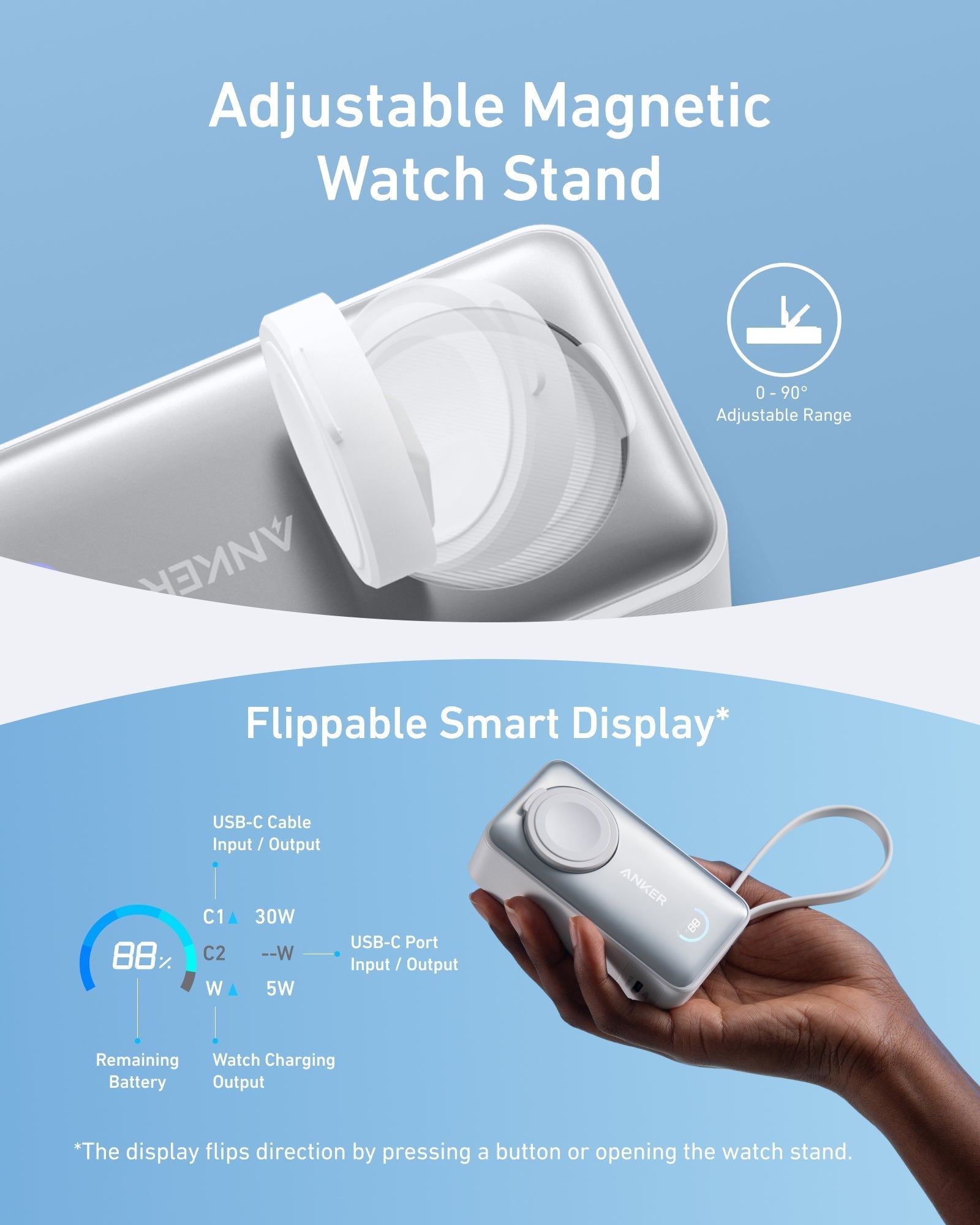 MagGo Power Bank (10K, 35W, For Apple Watch) H1