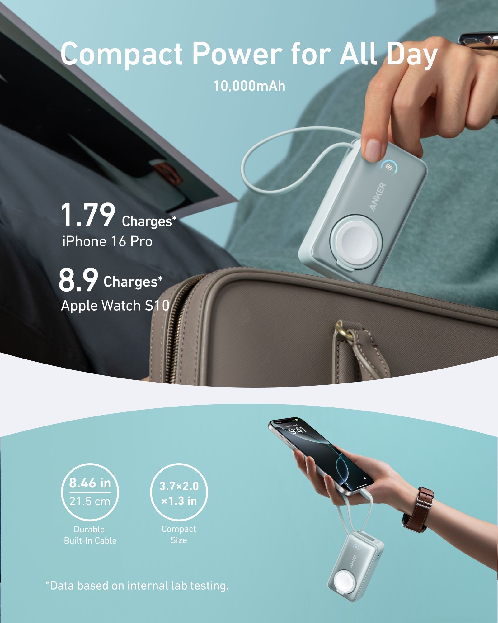 MagGo Power Bank (10K, 35W, For Apple Watch) H1