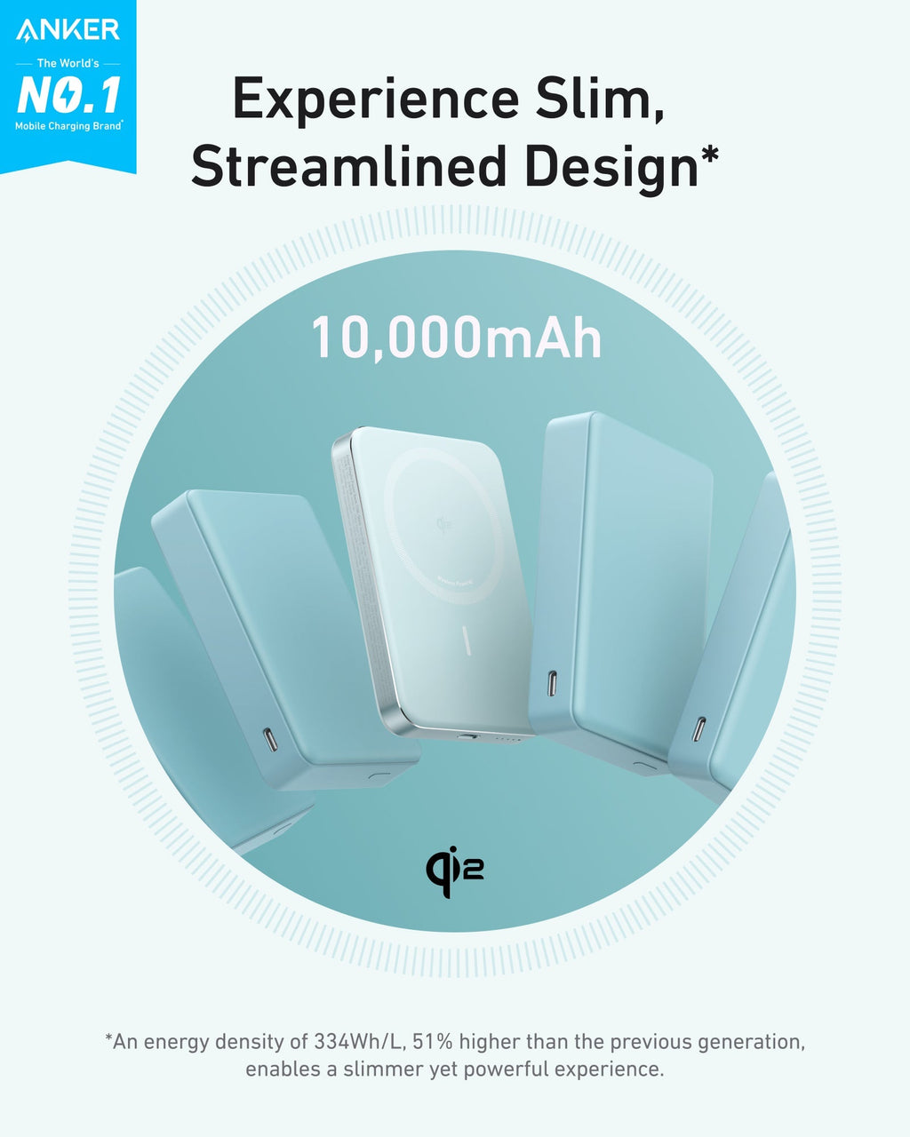 MagGo Power Bank (10K, Slim) | Customizable Z1