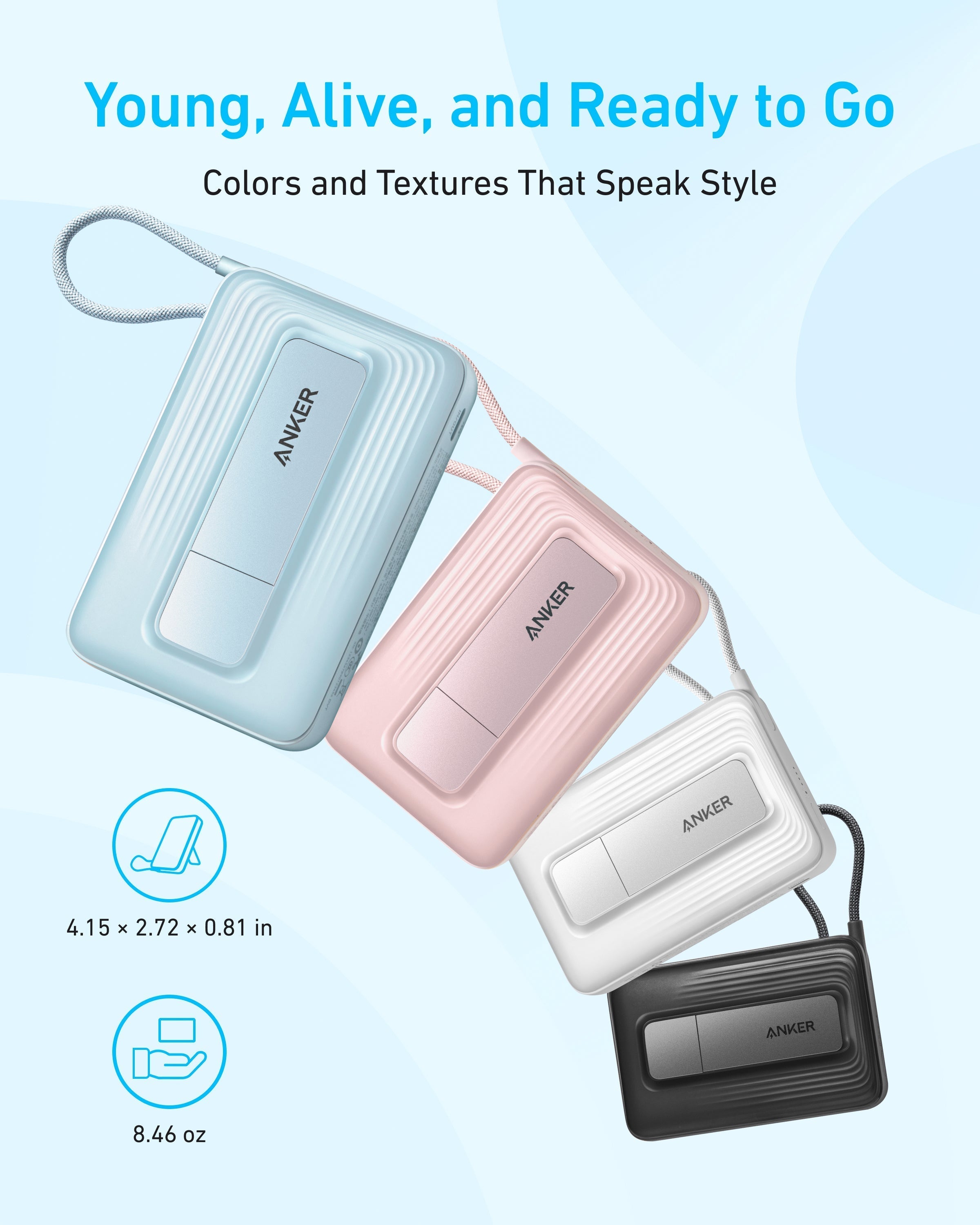 Zolo Magnetic Power Bank (10K, 30W, Built-in USB-C Cable) F3