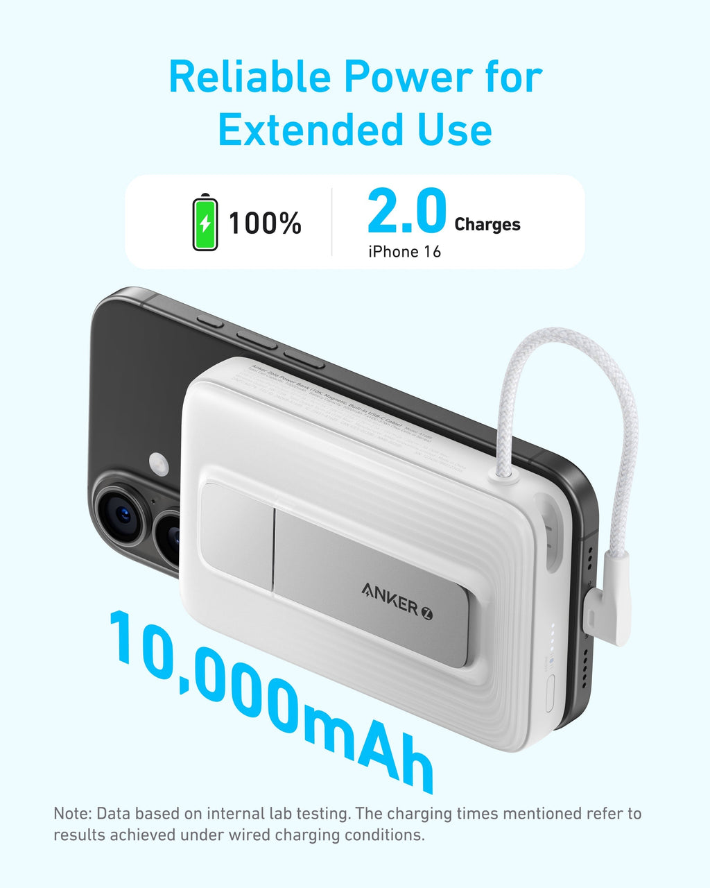 Zolo Magnetic Power Bank (10K, 30W, Built-in USB-C Cable) P3