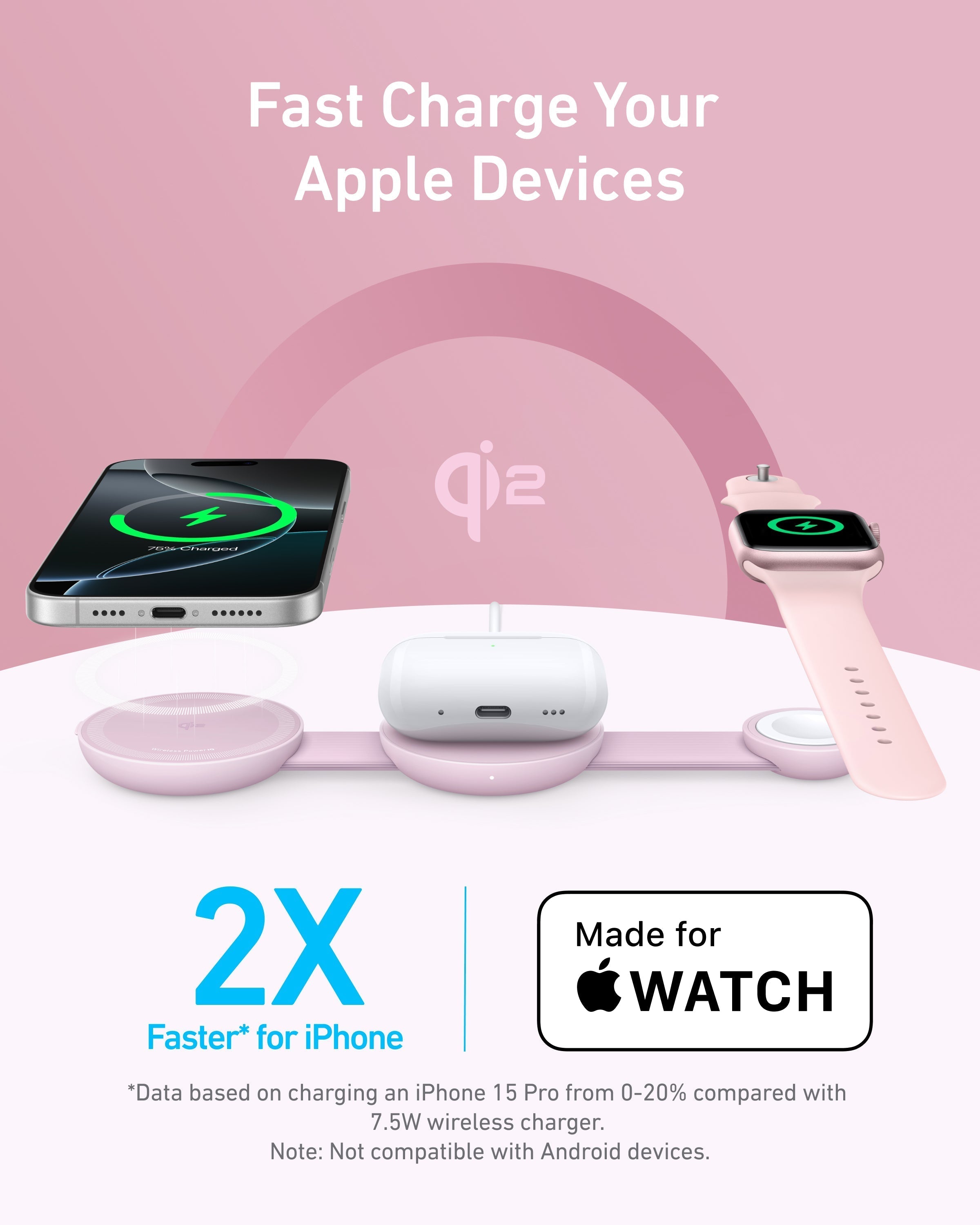 MagGo Wireless Charging Station (3-in-1, Foldable Pad) Z2
