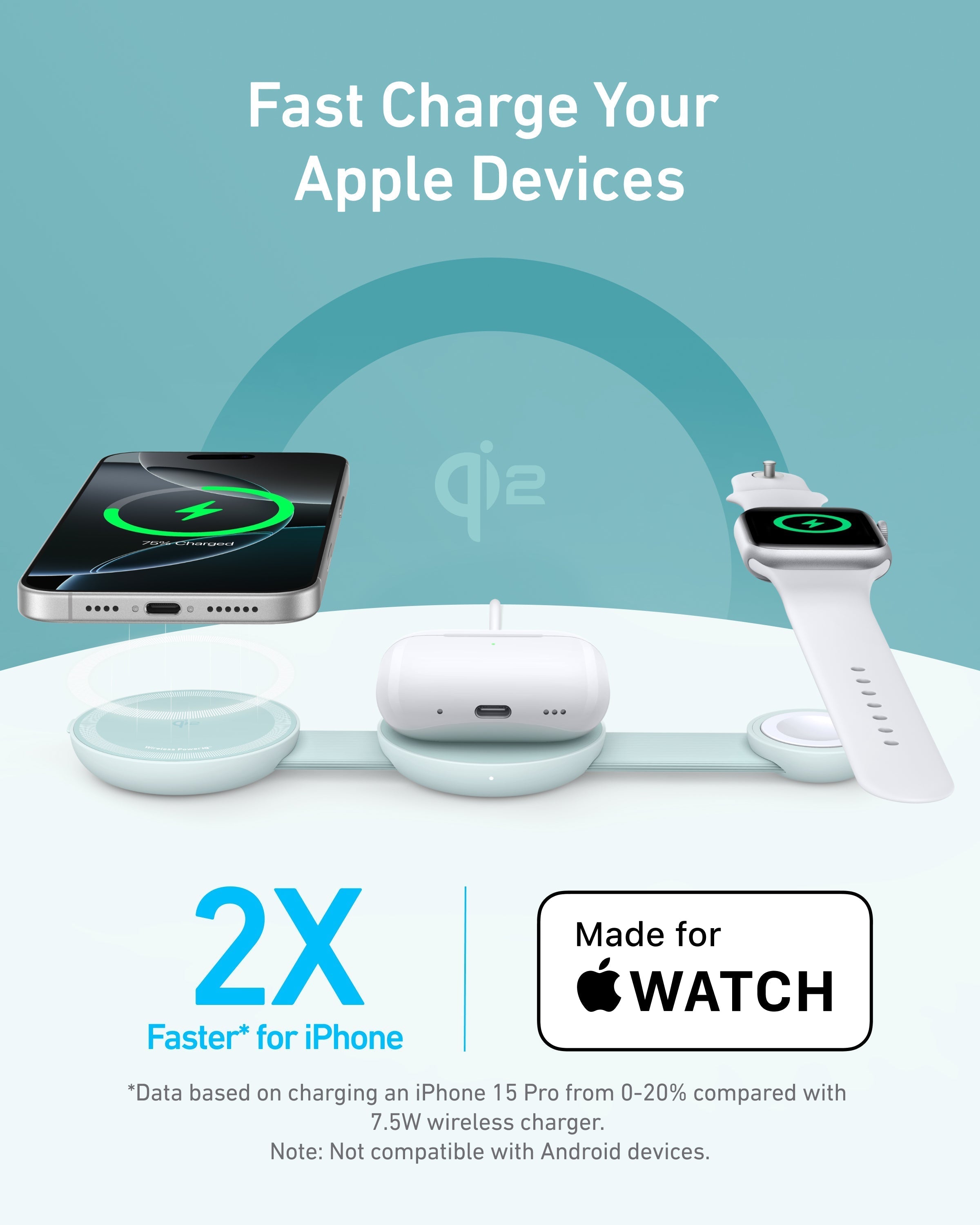 MagGo Wireless Charging Station (3-in-1, Foldable Pad) Z2