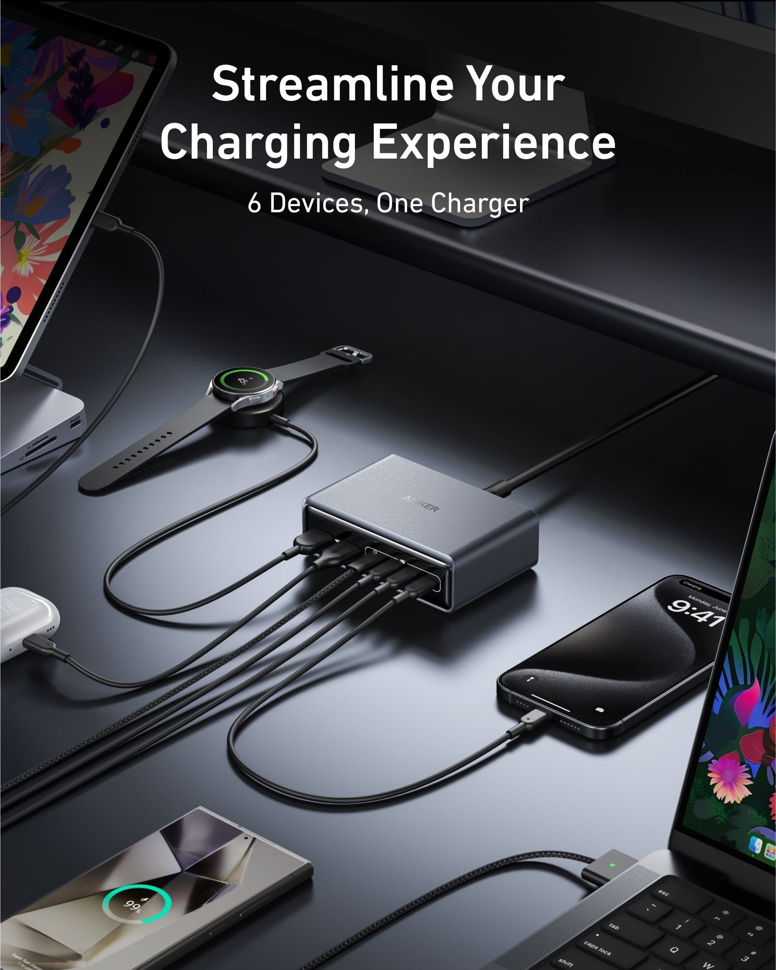 Prime Power Bank (9.6K, 65W, Fusion) and Charger (200W, 6 Ports, GaN) E2