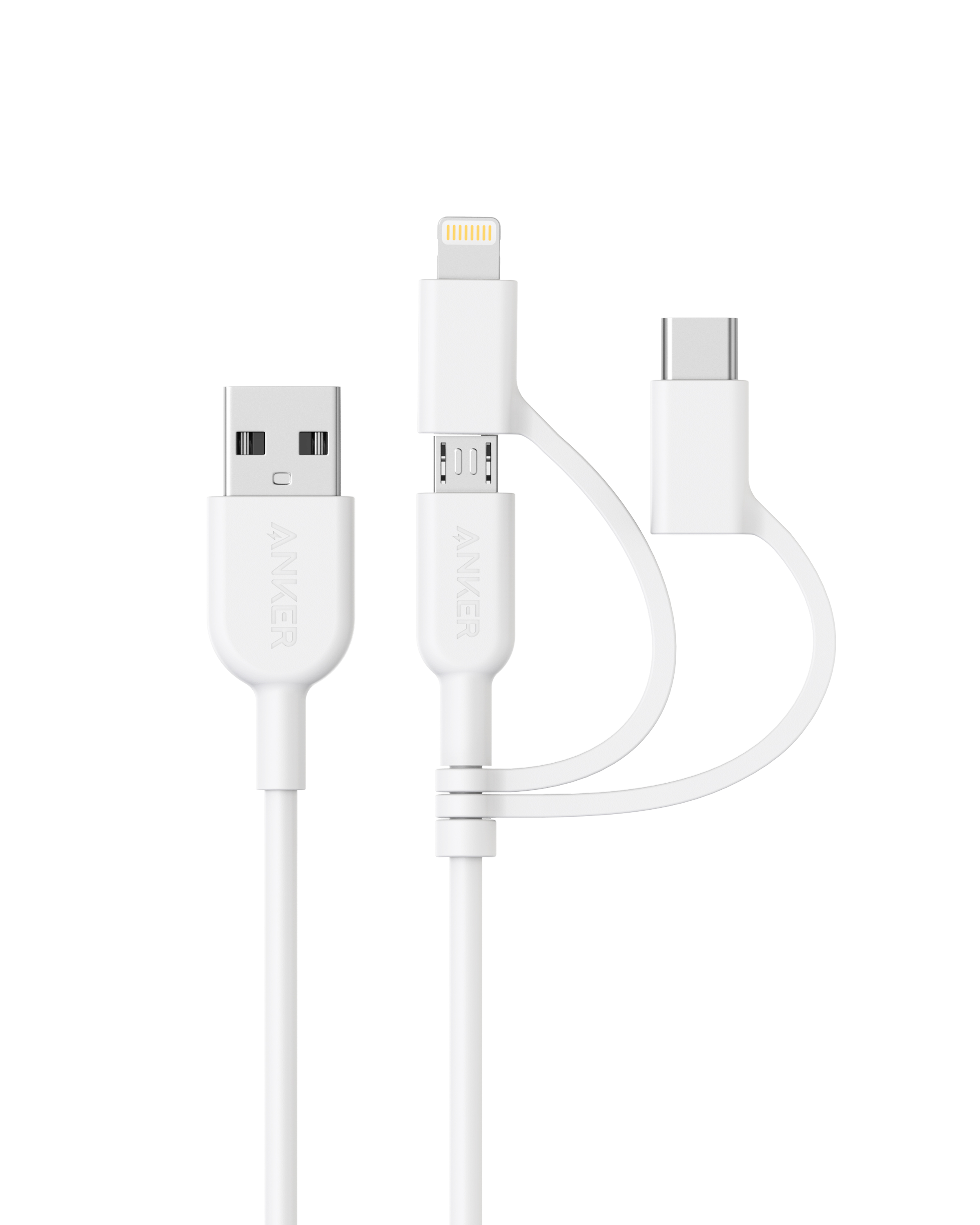 321 USB-A to Lightning Cable (3 ft 3-in-1) K4
