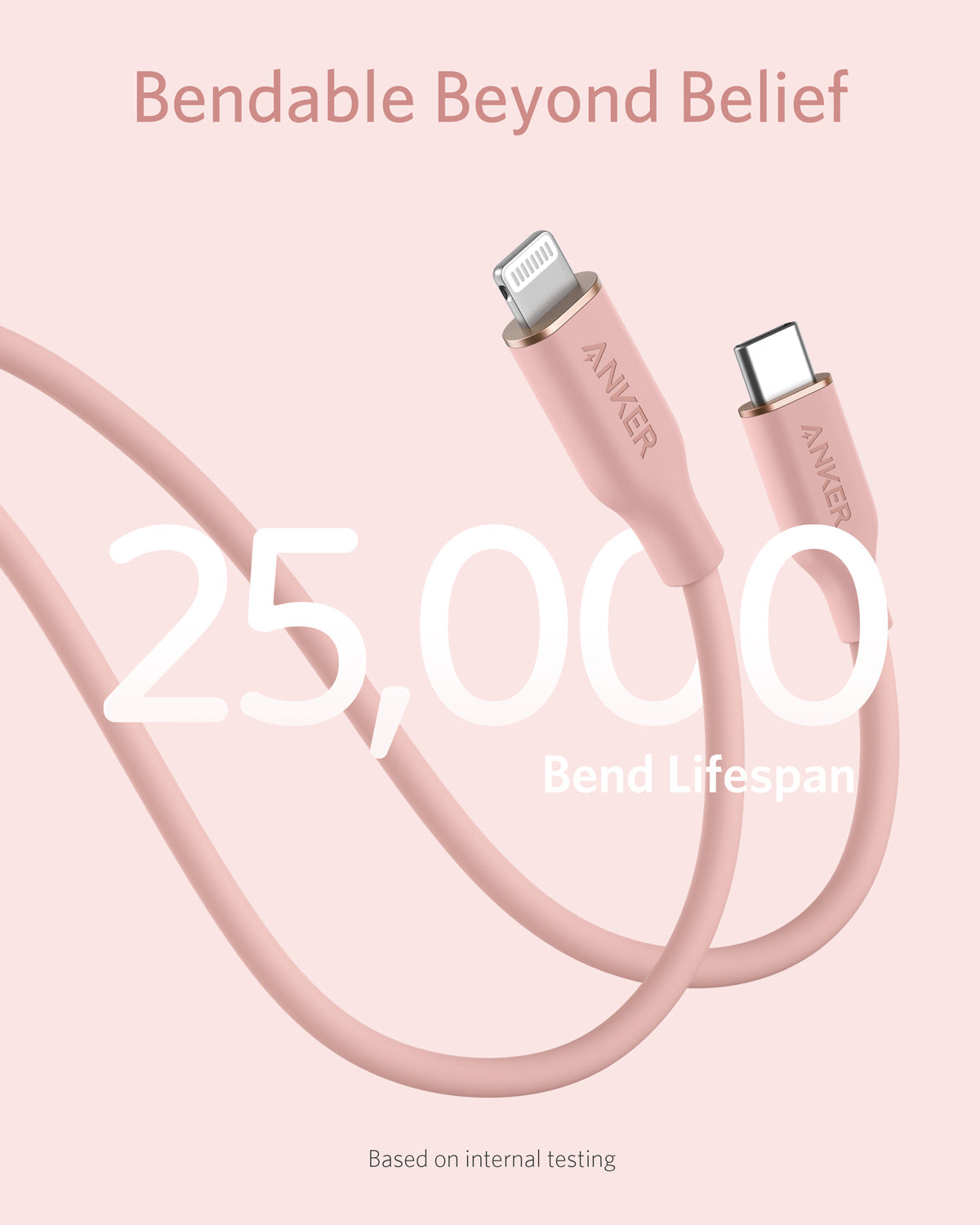 641 USB-C to Lightning Cable (Flow, 3 ft Silicone) Q6
