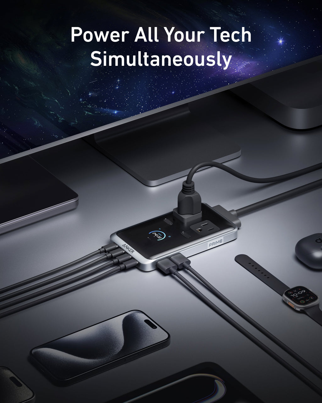 Prime Charging Station (8-in-1, 240W) and USB-C to USB-C Cable (6 ft, 240W) C7