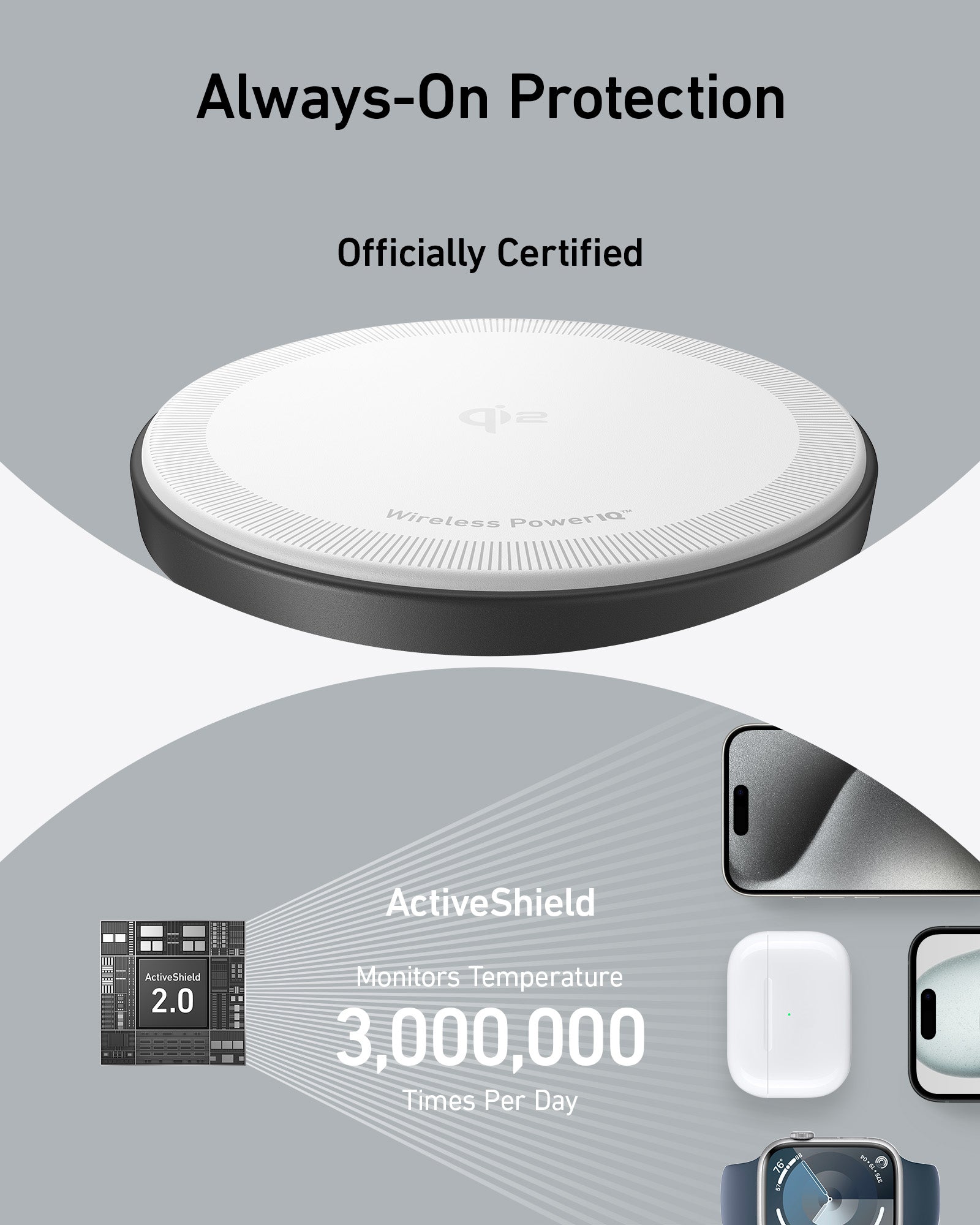 Refurbished MagGo Wireless Charging Station (3-in-1 Stand) B1