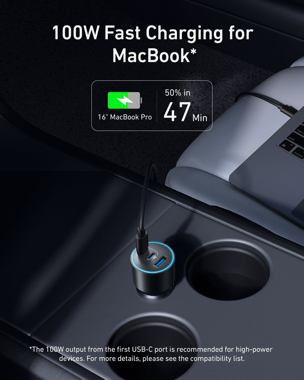 Nano Car Charger (167.5W, 3 Ports) M3