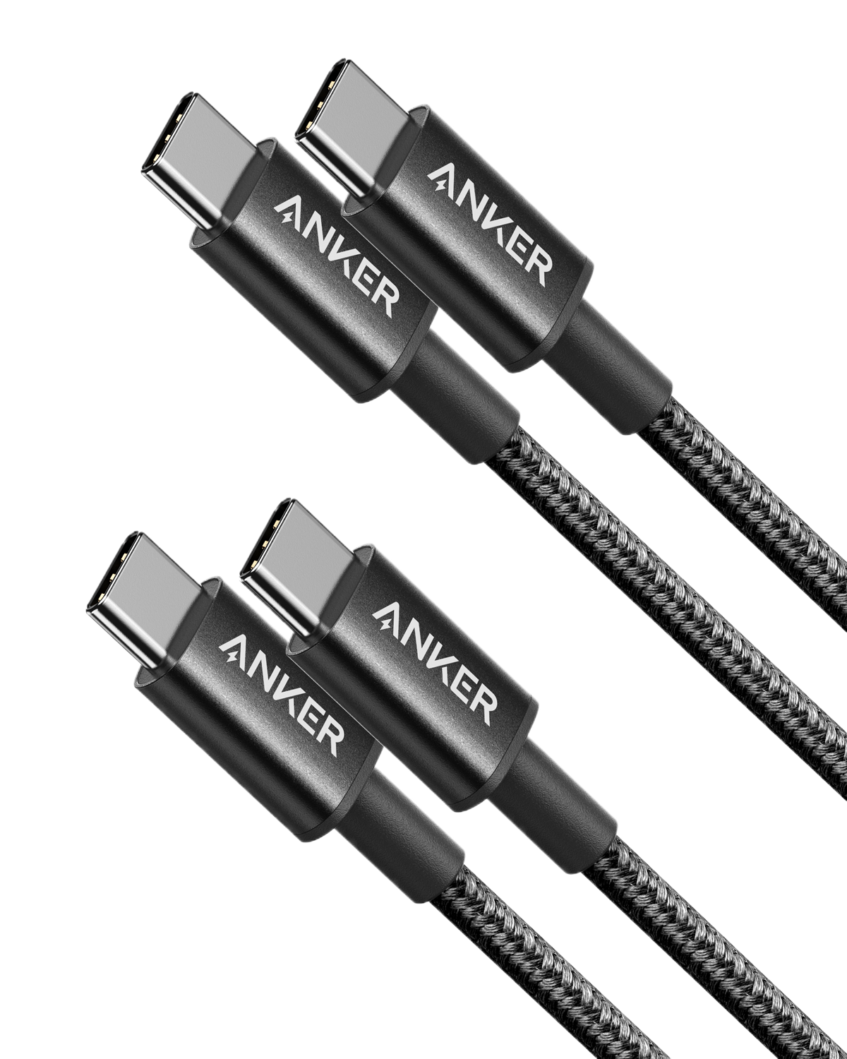 2-Pack New Nylon USB C to USB C Cable (3.3 ft 60W) R9