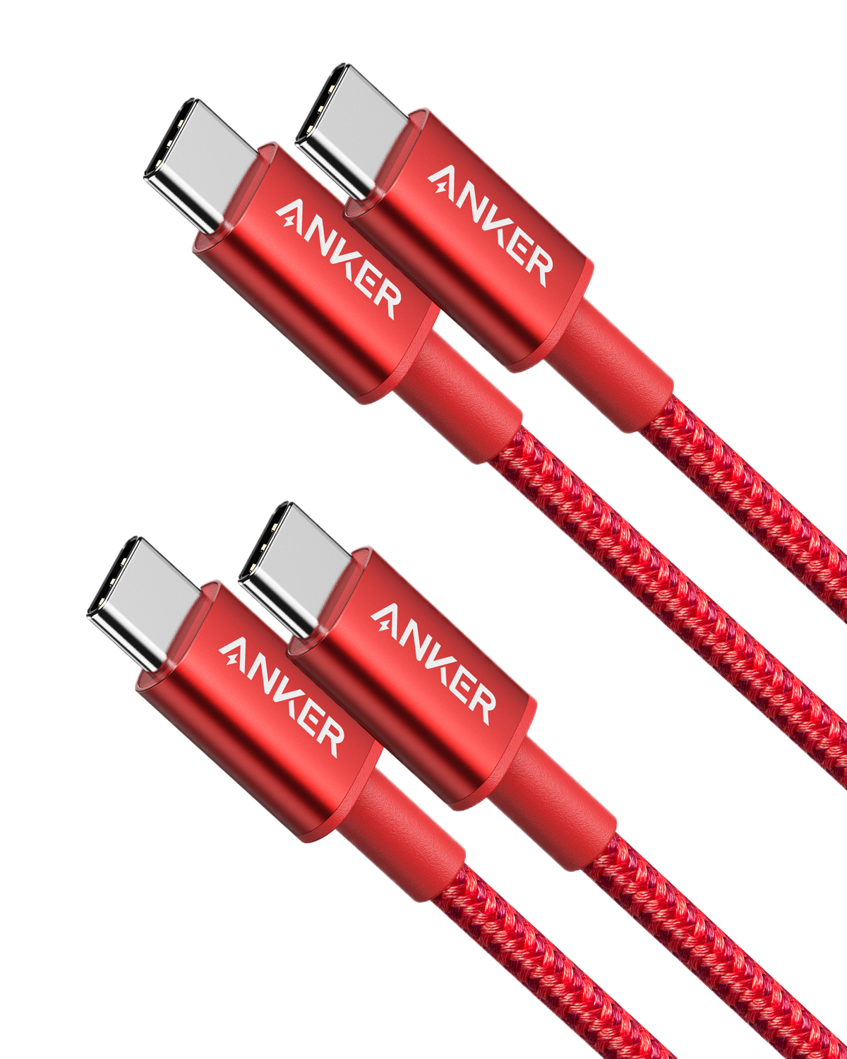 2-Pack New Nylon USB C to USB C Cable (3.3 ft 60W) R9