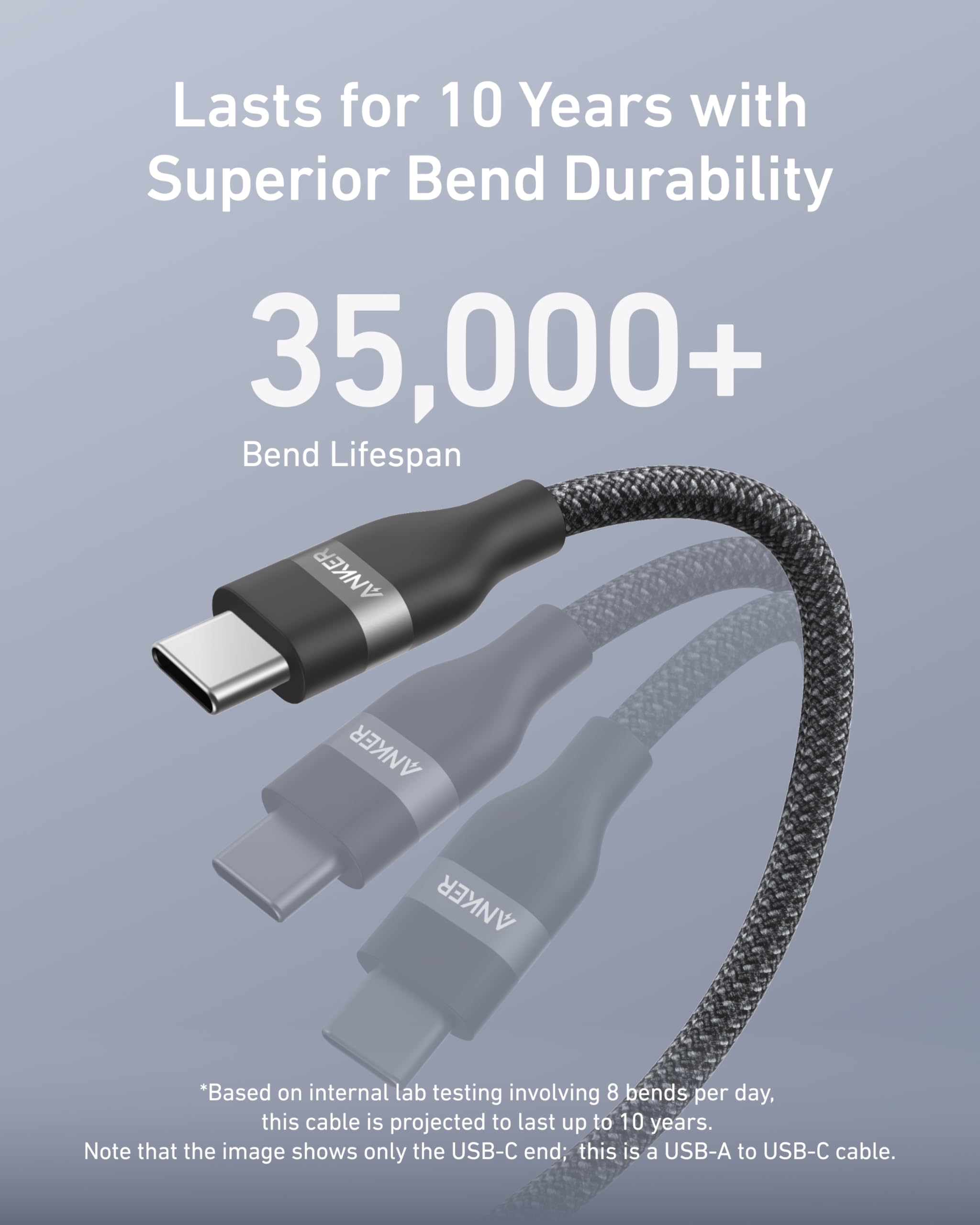 USB-A to USB-C Cable (3 ft / 6 ft, Upcycled-Braided) G9