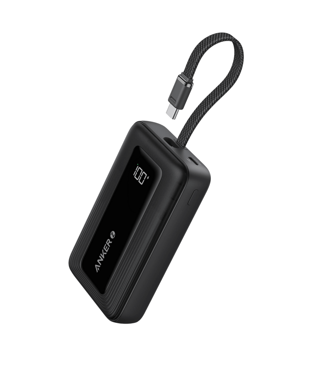 Zolo Power Bank (10K, 30W) with a 5.4-inch (13.7 cm) built-in USB-C cable. I3