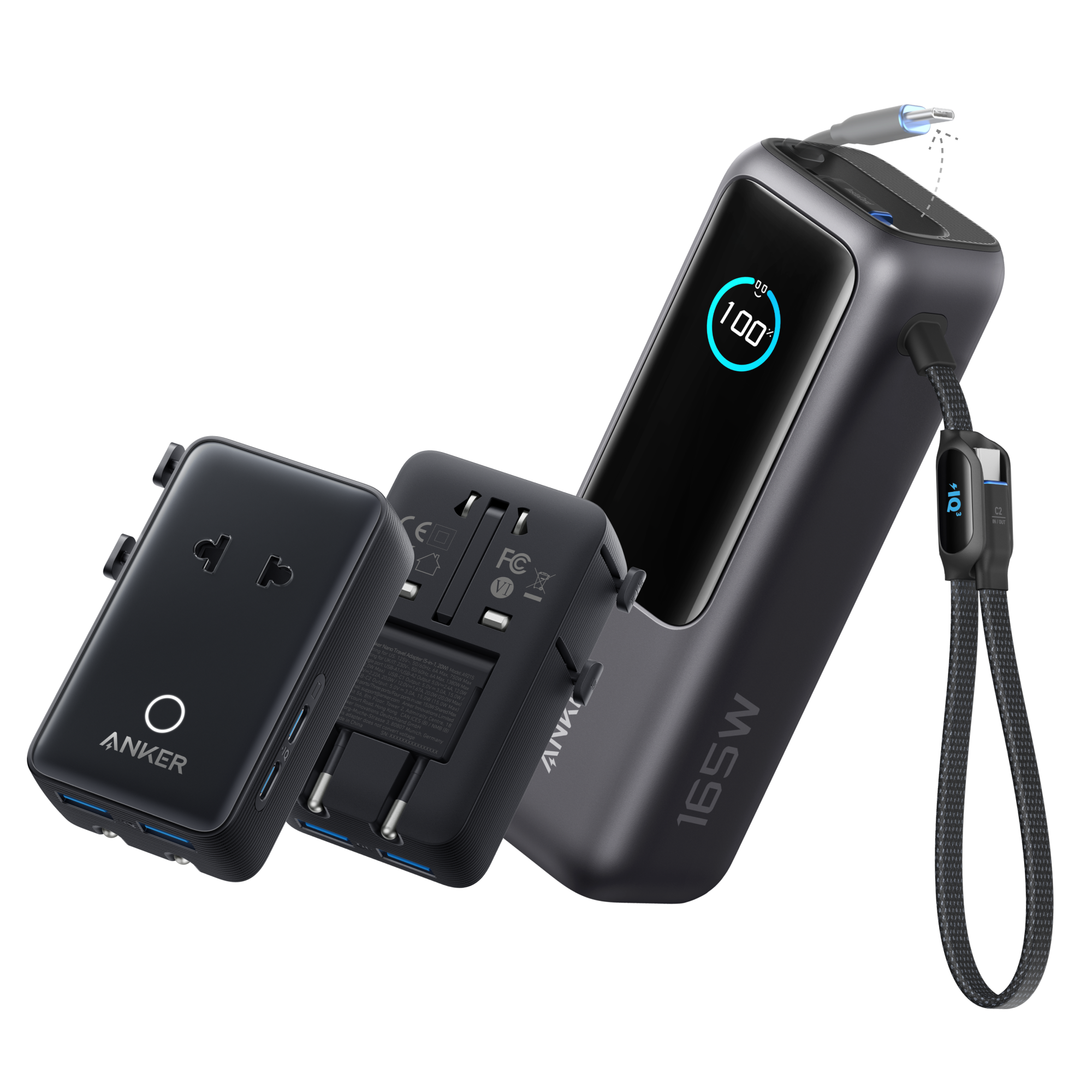 Laptop Power Bank (25K, 165W, Built-In and Retractable Cables) Y4