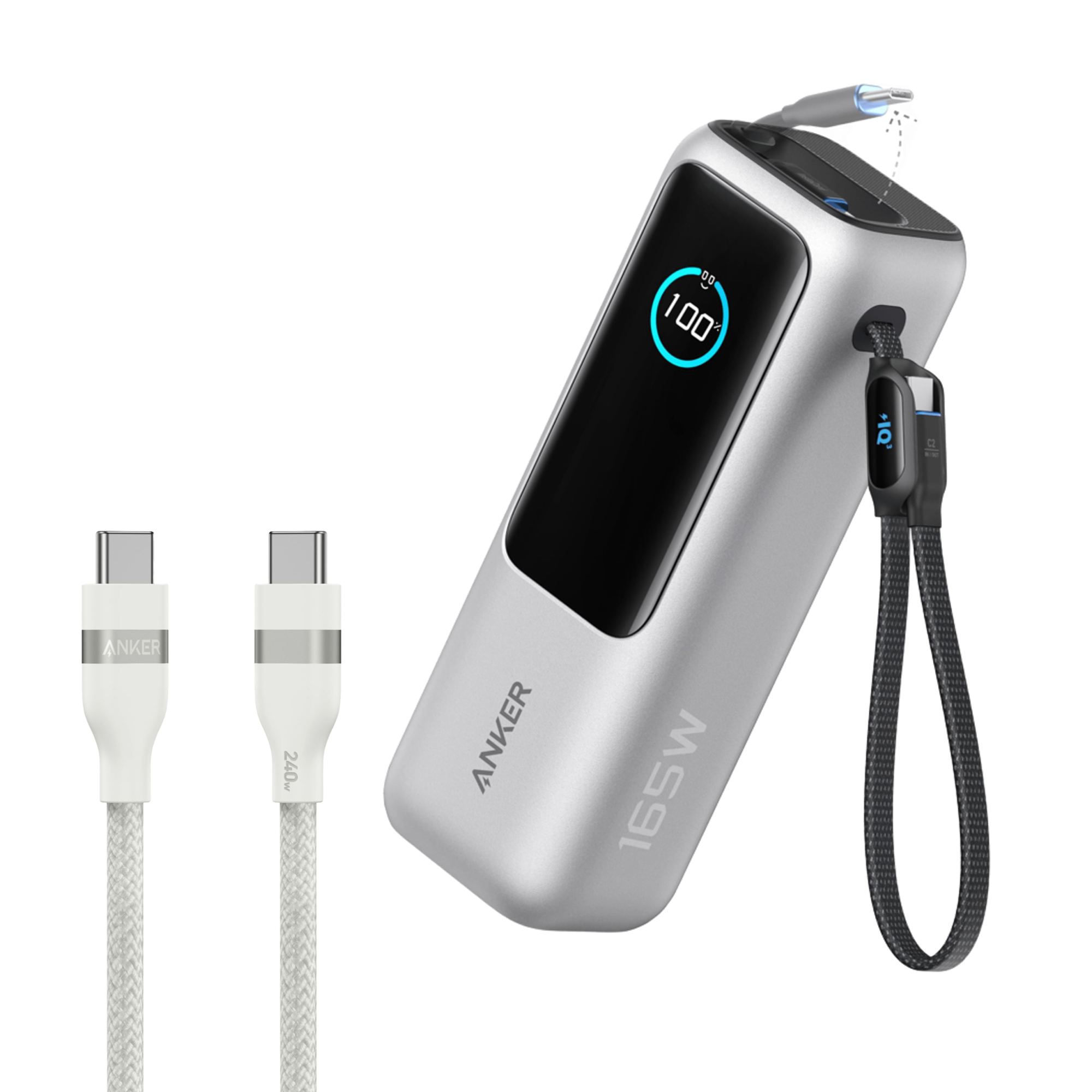Laptop Power Bank (25K, 165W, Built-In and Retractable Cables) Y4