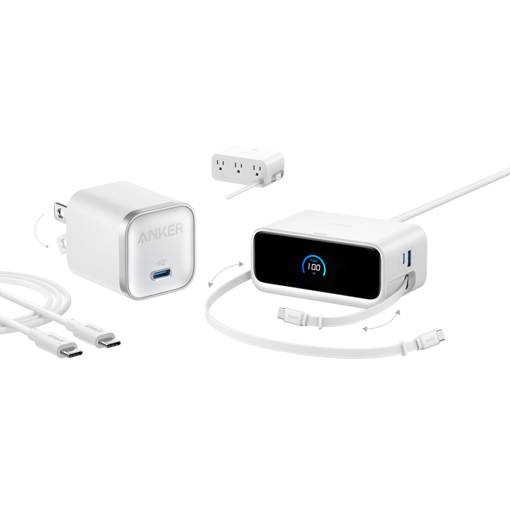 Nano Charging Station (7-in-1, 100W) and Nano Charger (45W) with Cable B1