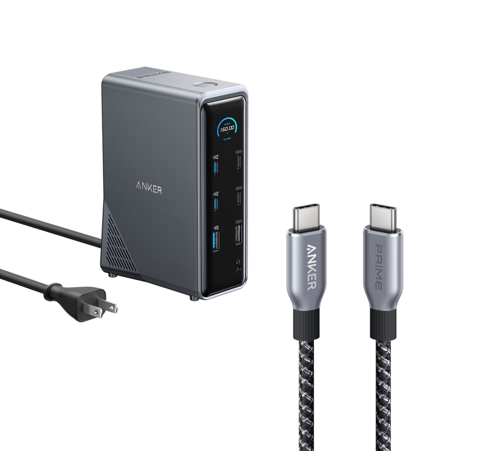 Prime Charging Docking Station with 240W USB-C to USB-C Cable U8