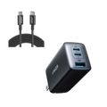 735 Charger (Nano II 65W) and New Nylon USB-C to USB-C 100W Cable (10 ft) X5