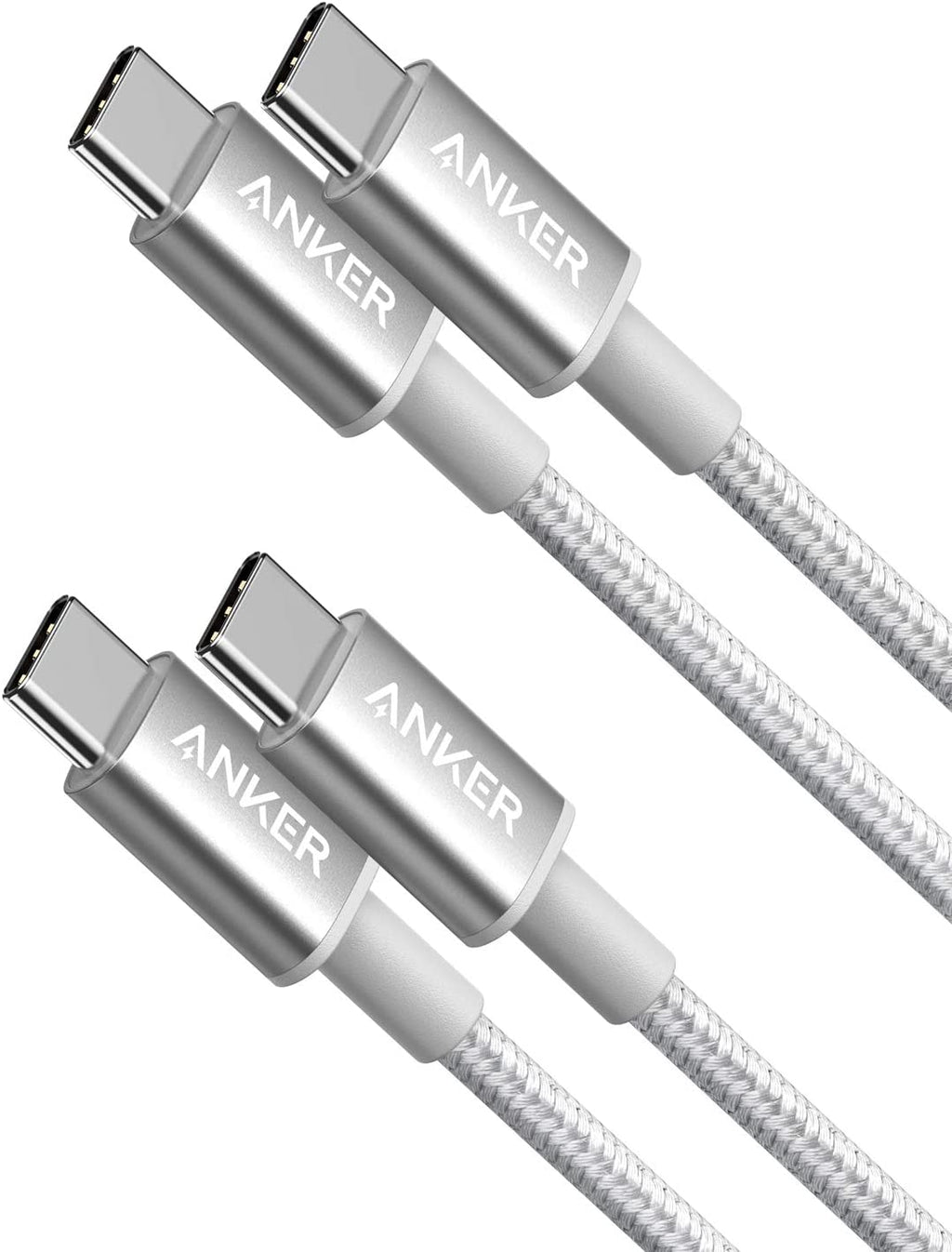 2-Pack New Nylon USB-C to USB-C Cable (3 ft / 6 ft, 60W) H6