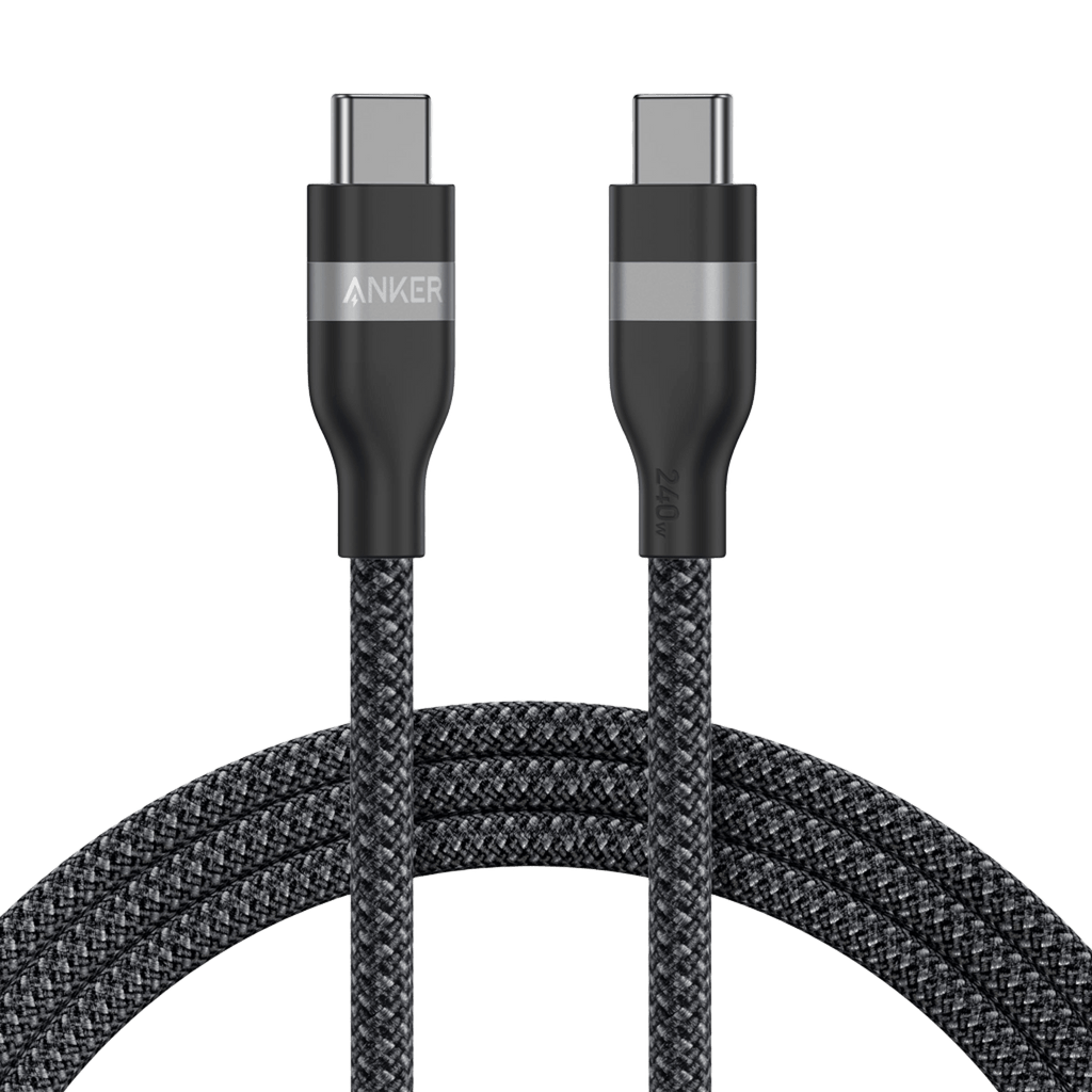 Nano Charger (45W) with USB-C to USB-C Cable and USB-C to USB-C Cable (6 ft, 240W, Upcycled-Braided) Q1