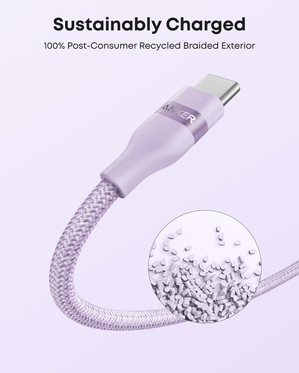 USB-A to USB-C Cable (3 ft / 6 ft, Upcycled-Braided) G9