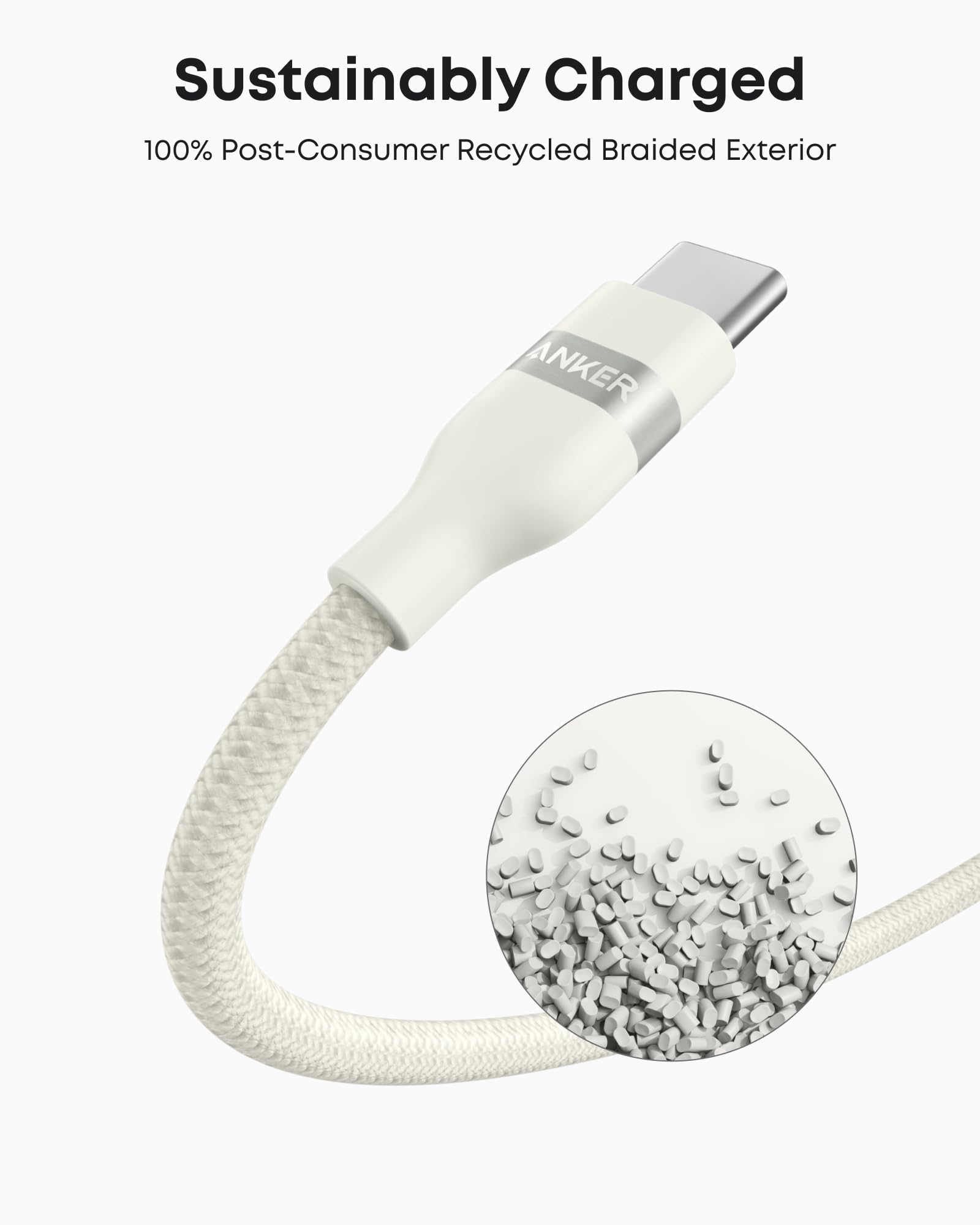 USB-A to USB-C Cable (3 ft / 6 ft, Upcycled-Braided) G9