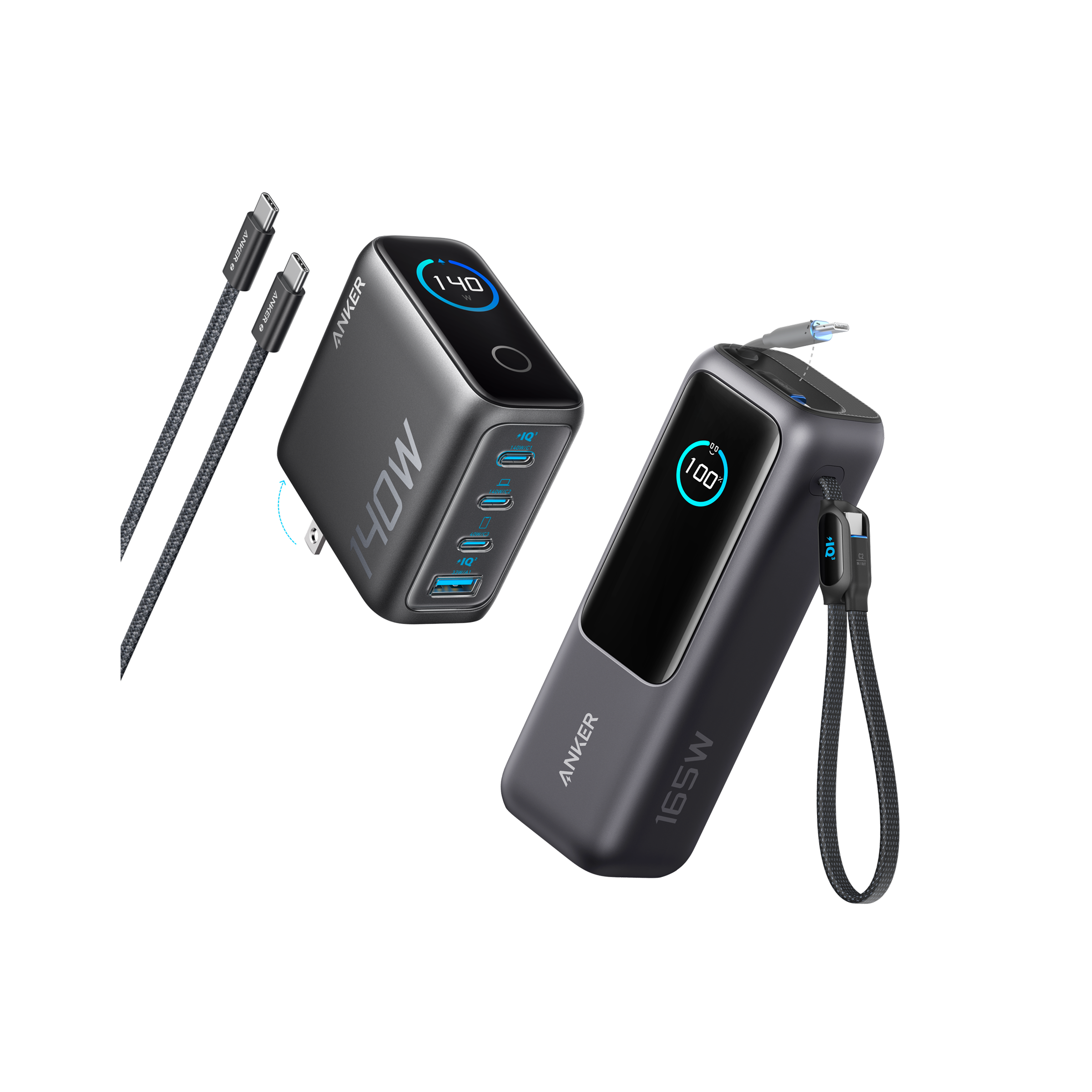 Laptop Power Bank (25K, 165W, Built-In and Retractable Cables) Y4